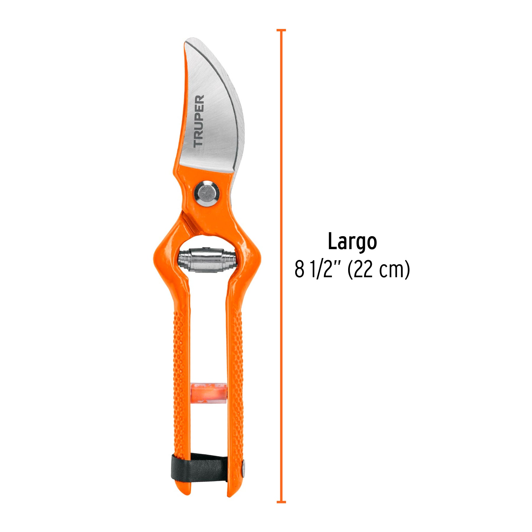 Tijera para poda 8-1/2" forjada cuchilla de paso, TRUPER