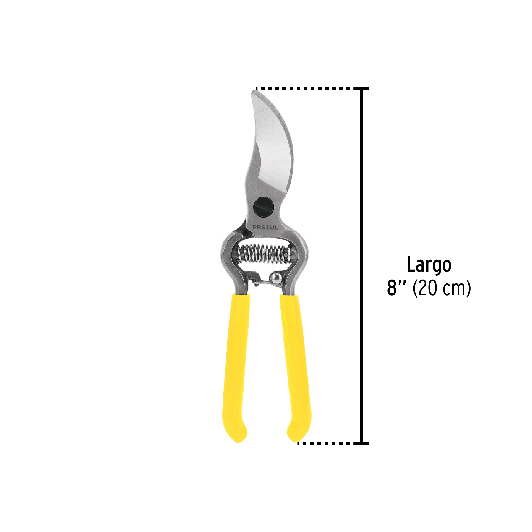 Tijera para poda 8" forjada cuchilla de paso, PRETUL