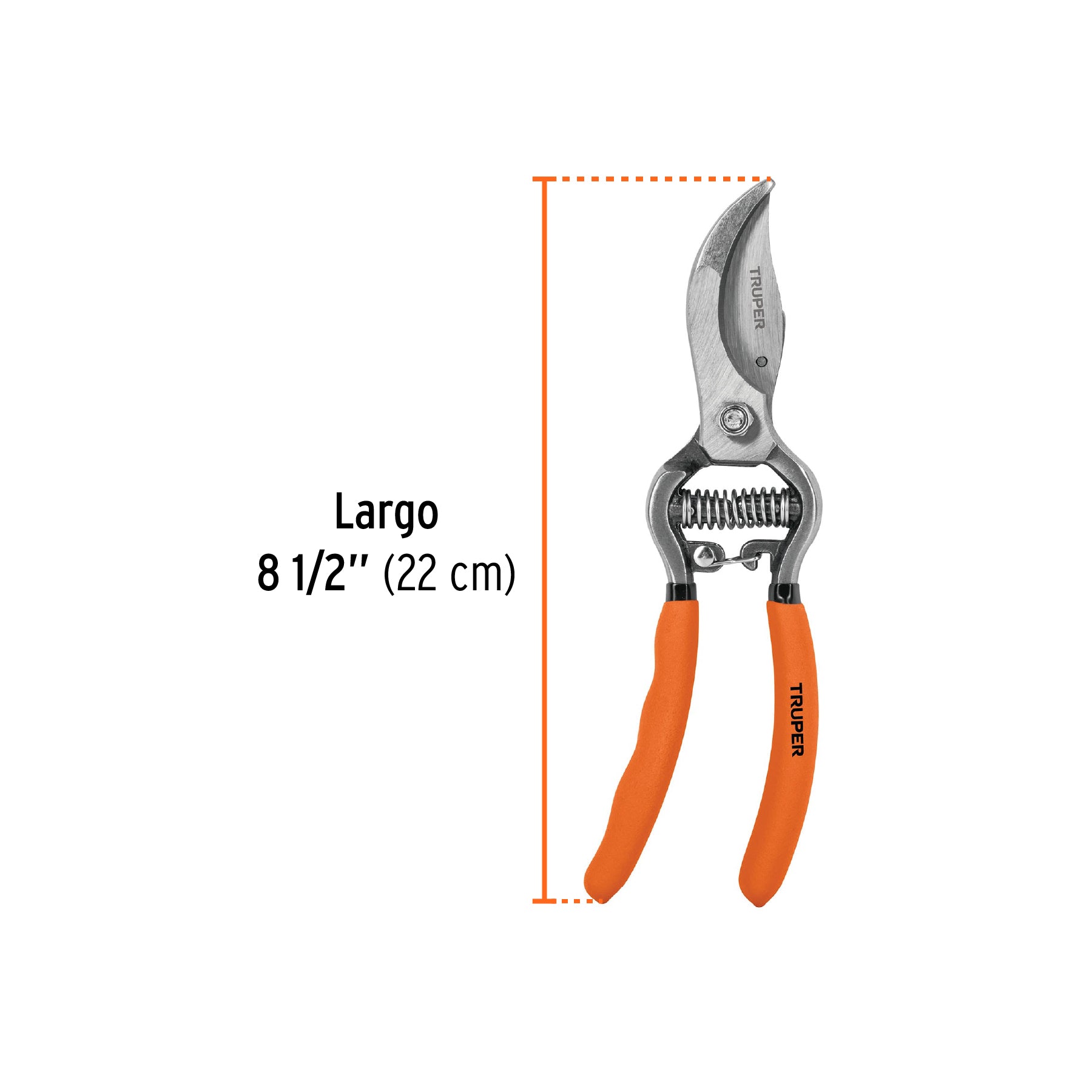 Tijera forjada para poda 8-1/2" para jardinería, TRUPER