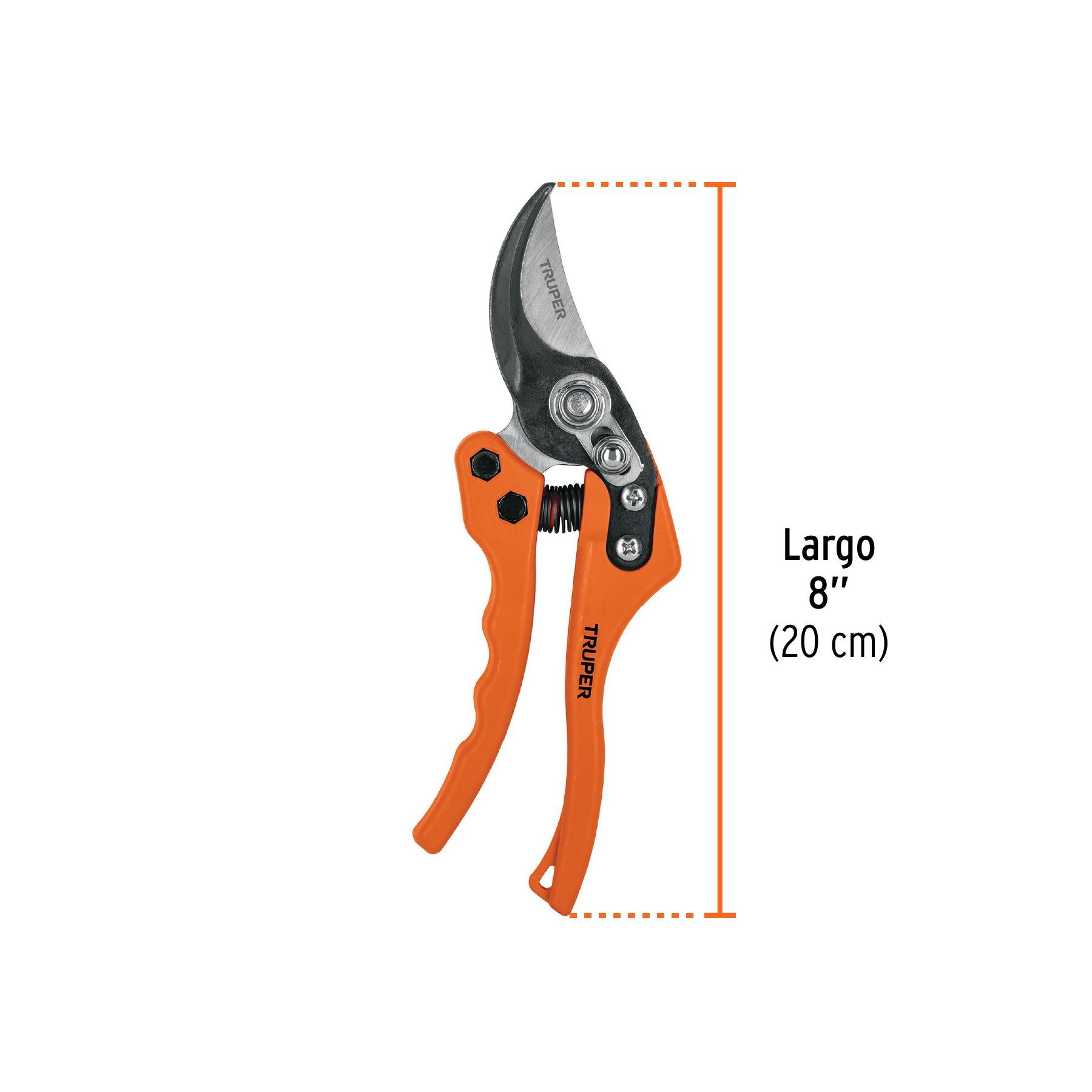 Tijera para poda 8" de nylon con cuchillas acero SK5, TRUPER