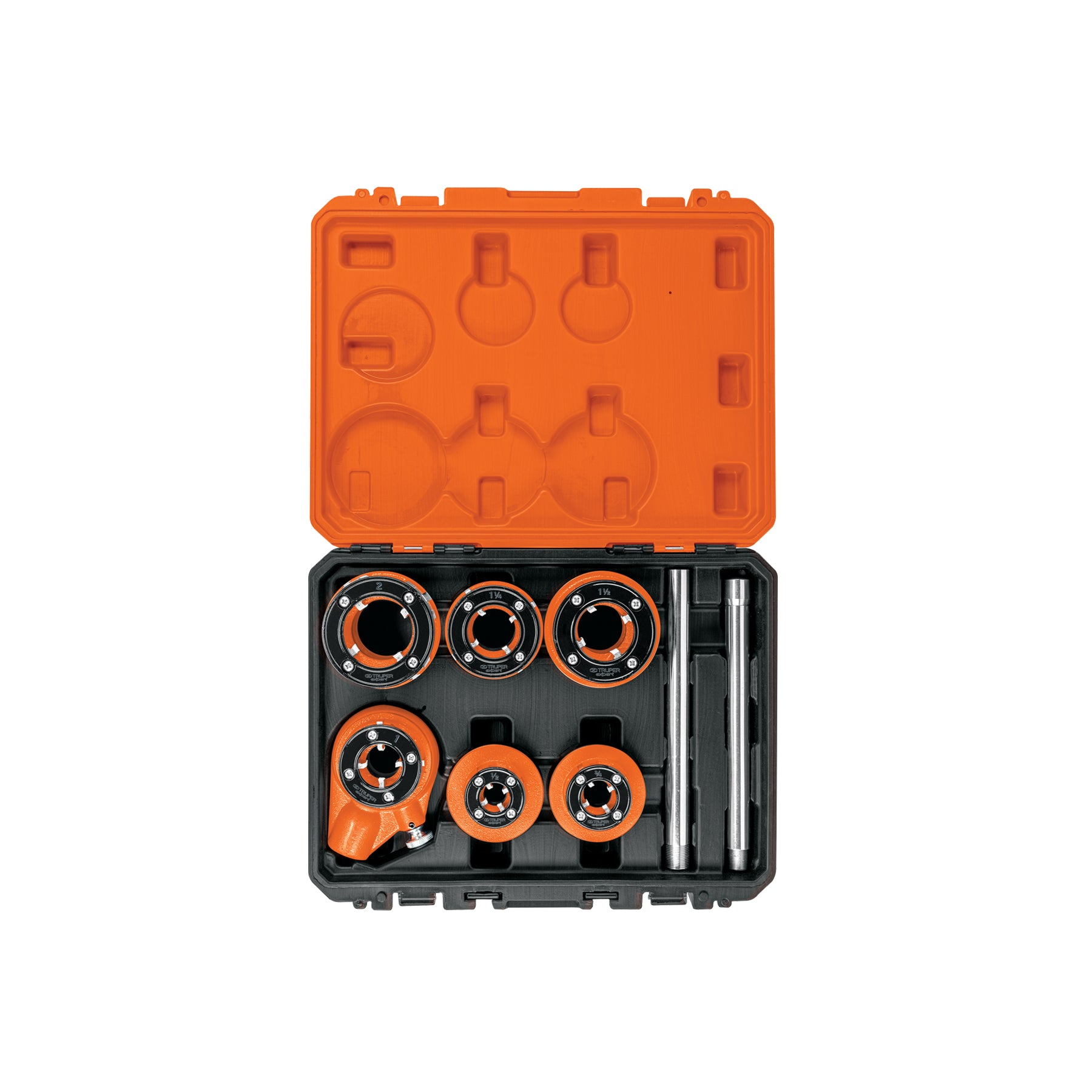 Juego de 7 tarrajas para tubo de 1/2" a 2", TRUPER EXPERT