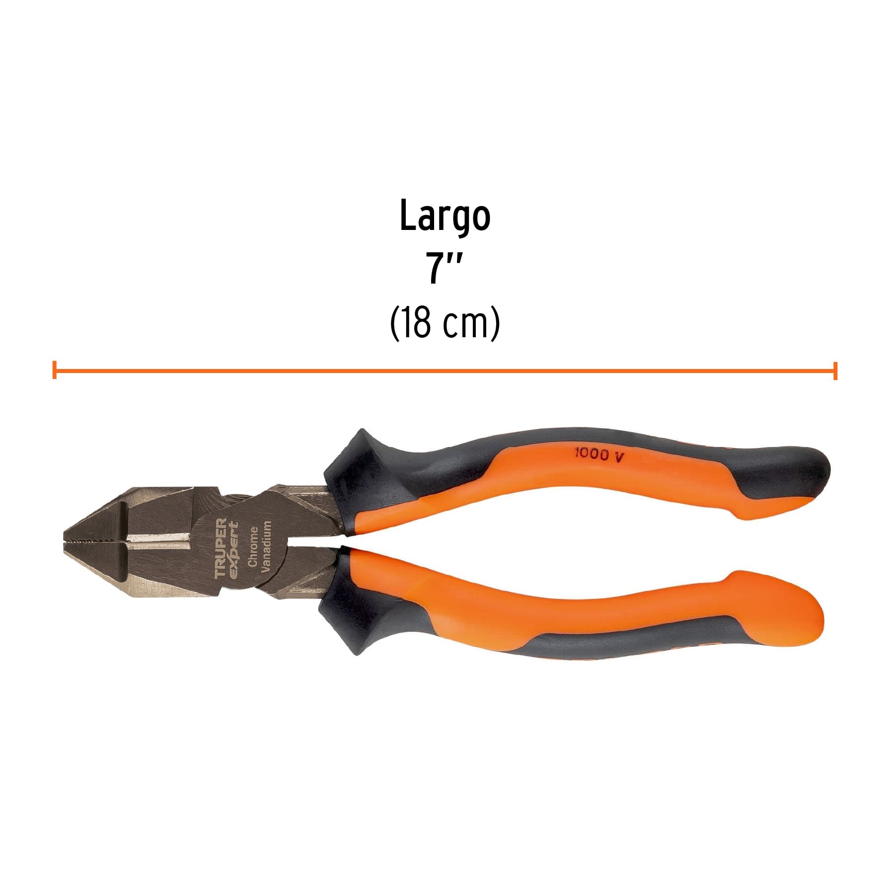 Pinza electricista 7" uso rudo, alta palanca, Comfort Grip