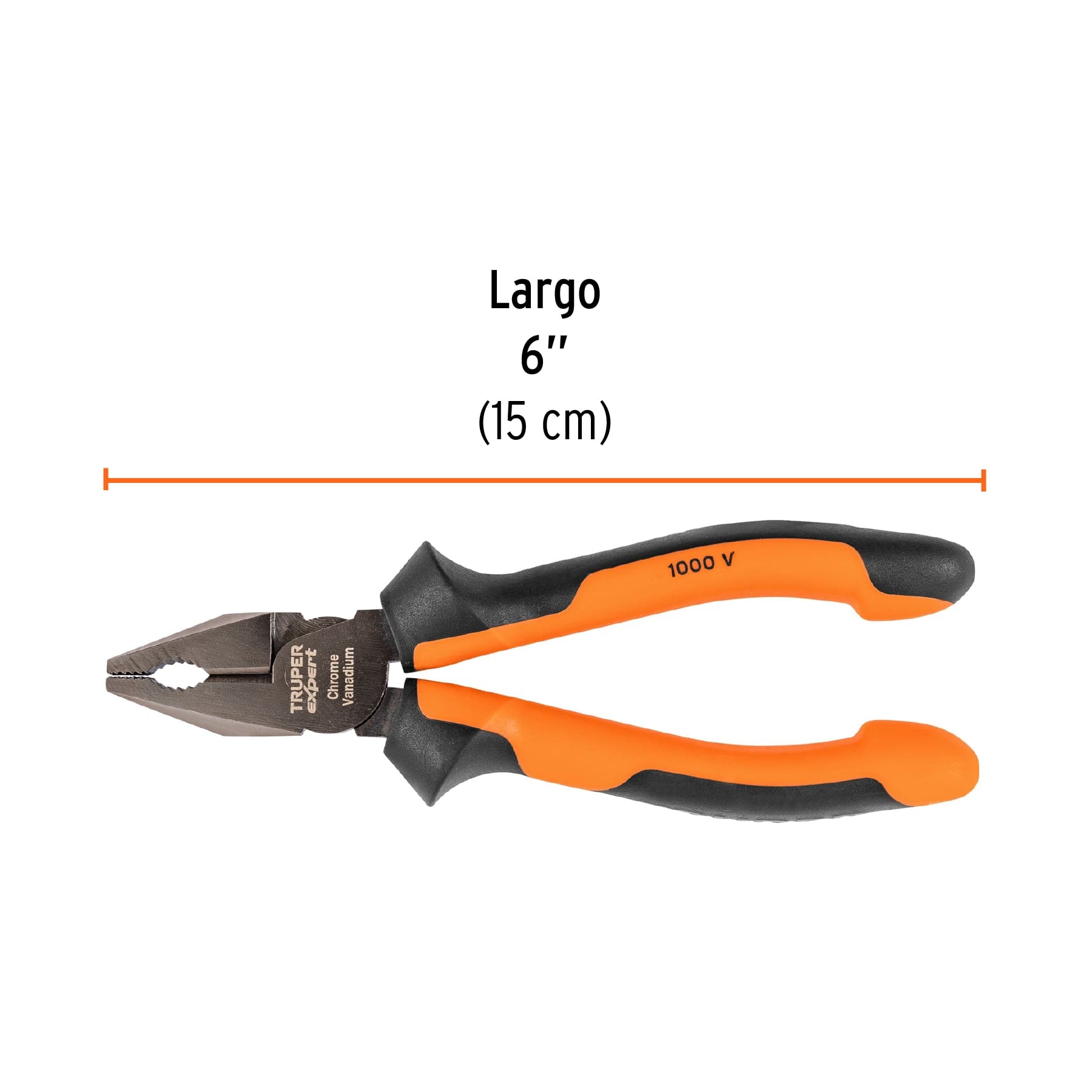 Pinza para electricista 6" alta palanca, Comfort Grip,EXPERT