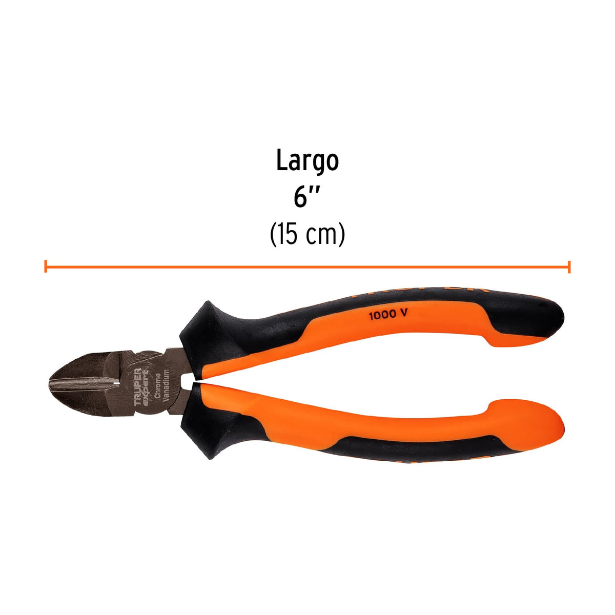 Pinza corte diagonal 6" alta palanca, Comfort Grip, EXPERT