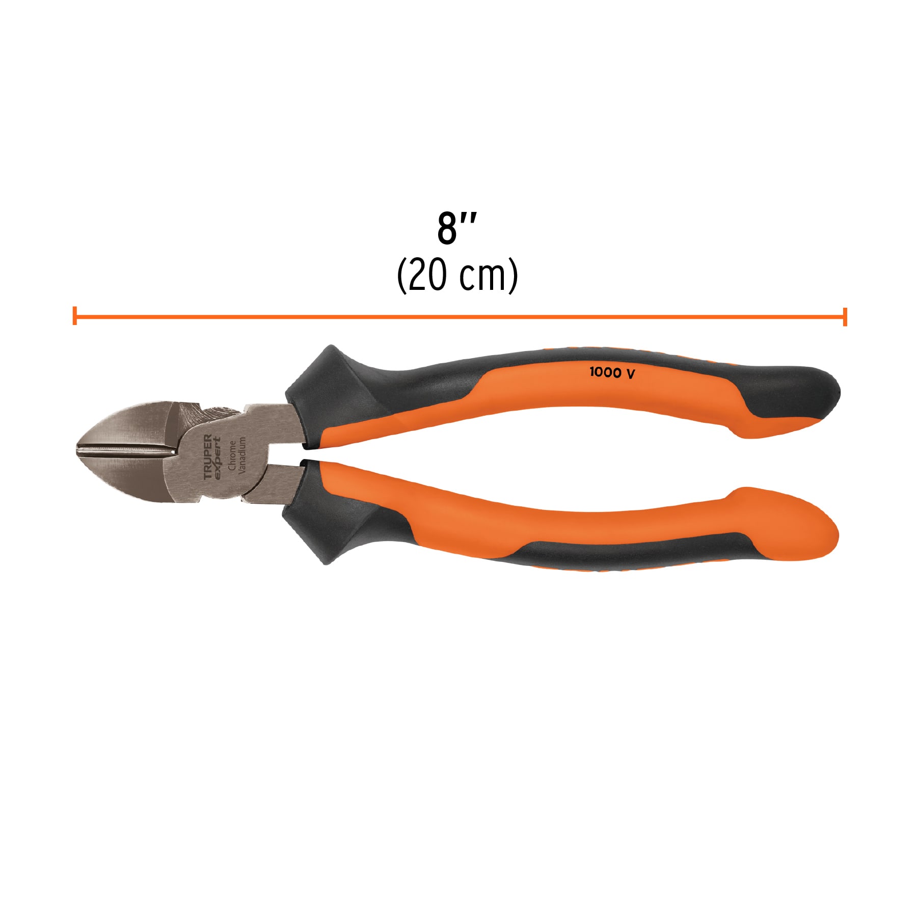 Pinza corte diagonal 8" alta palanca, Comfort Grip, EXPERT