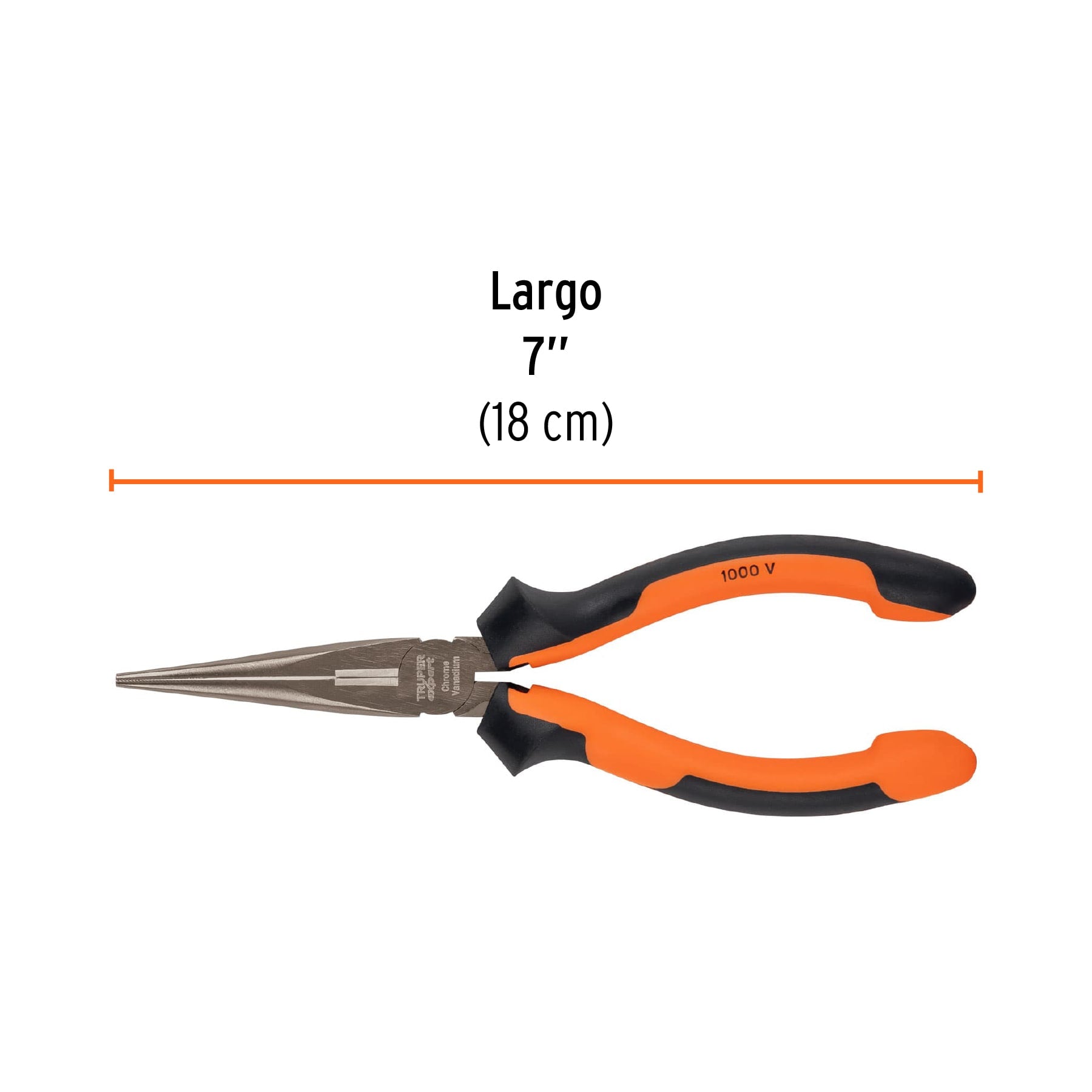 Pinza punta y corte 7" mango Comfort Grip, TRUPER EXPERT