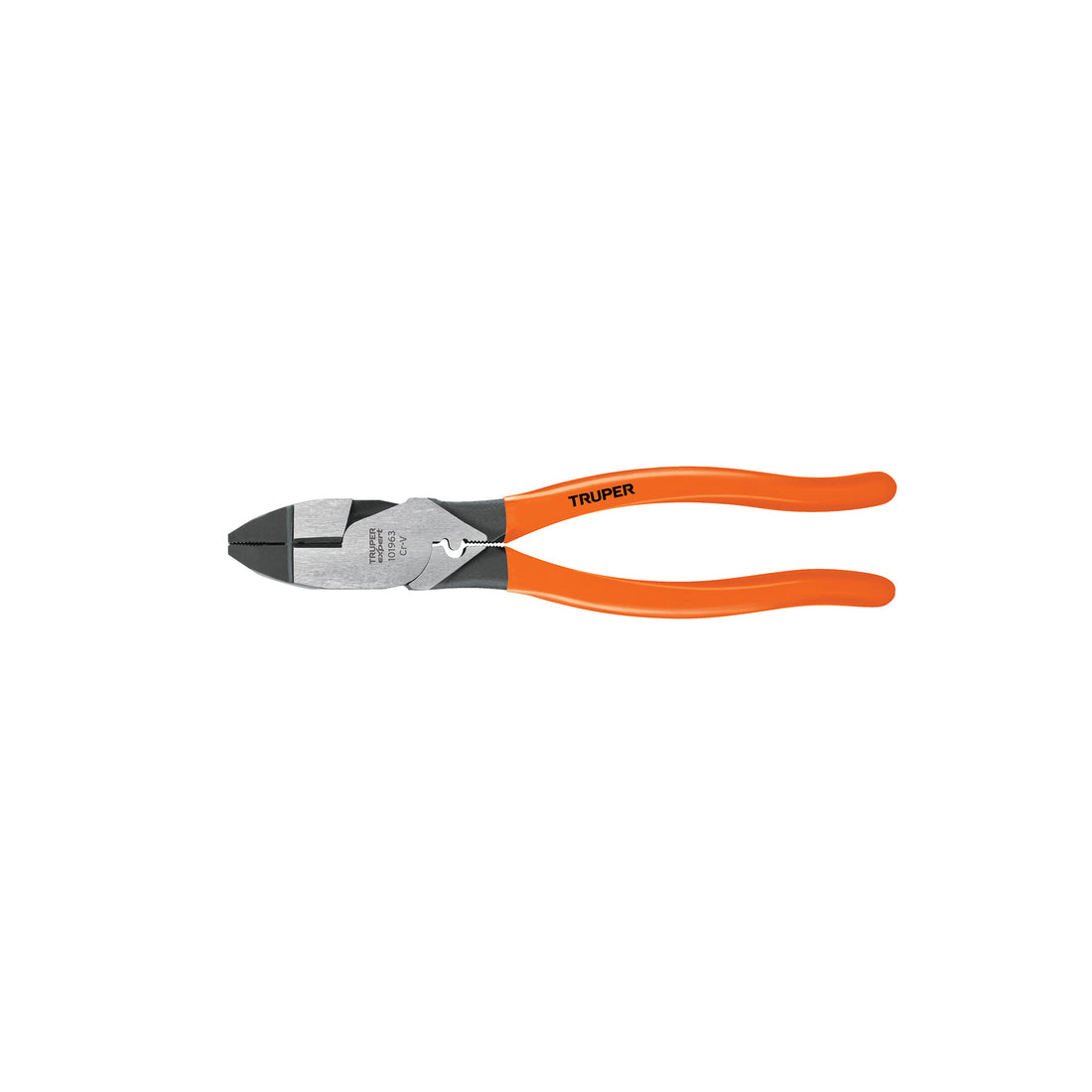 Pinza para electricista 9" c/ponchador de terminales, EXPERT