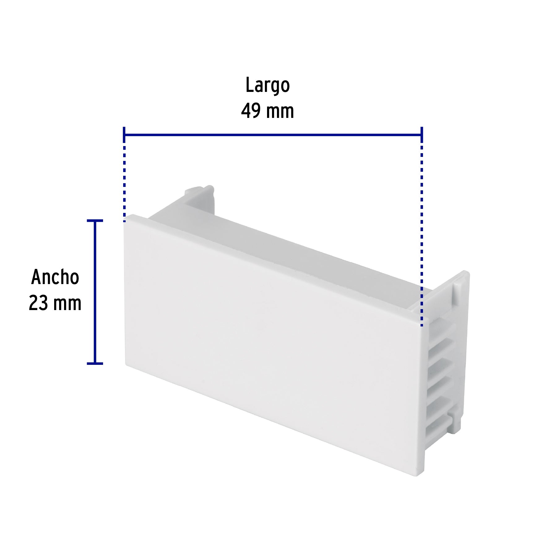 Tapón ciego, 1 módulo, línea Española, color blanco, VOLTECK