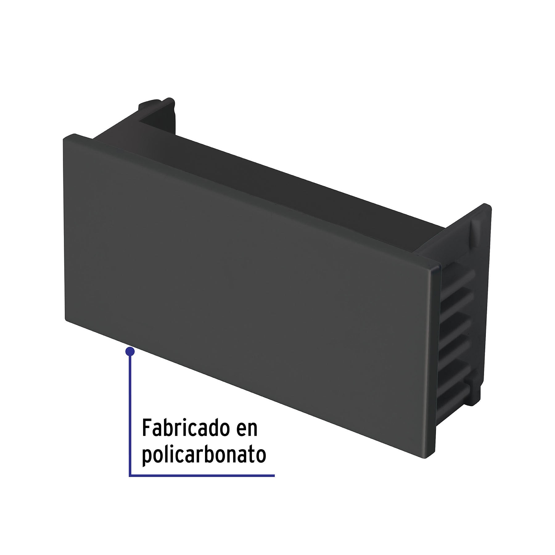 Tapón ciego, 1 módulo, línea Española, color negro, VOLTECK