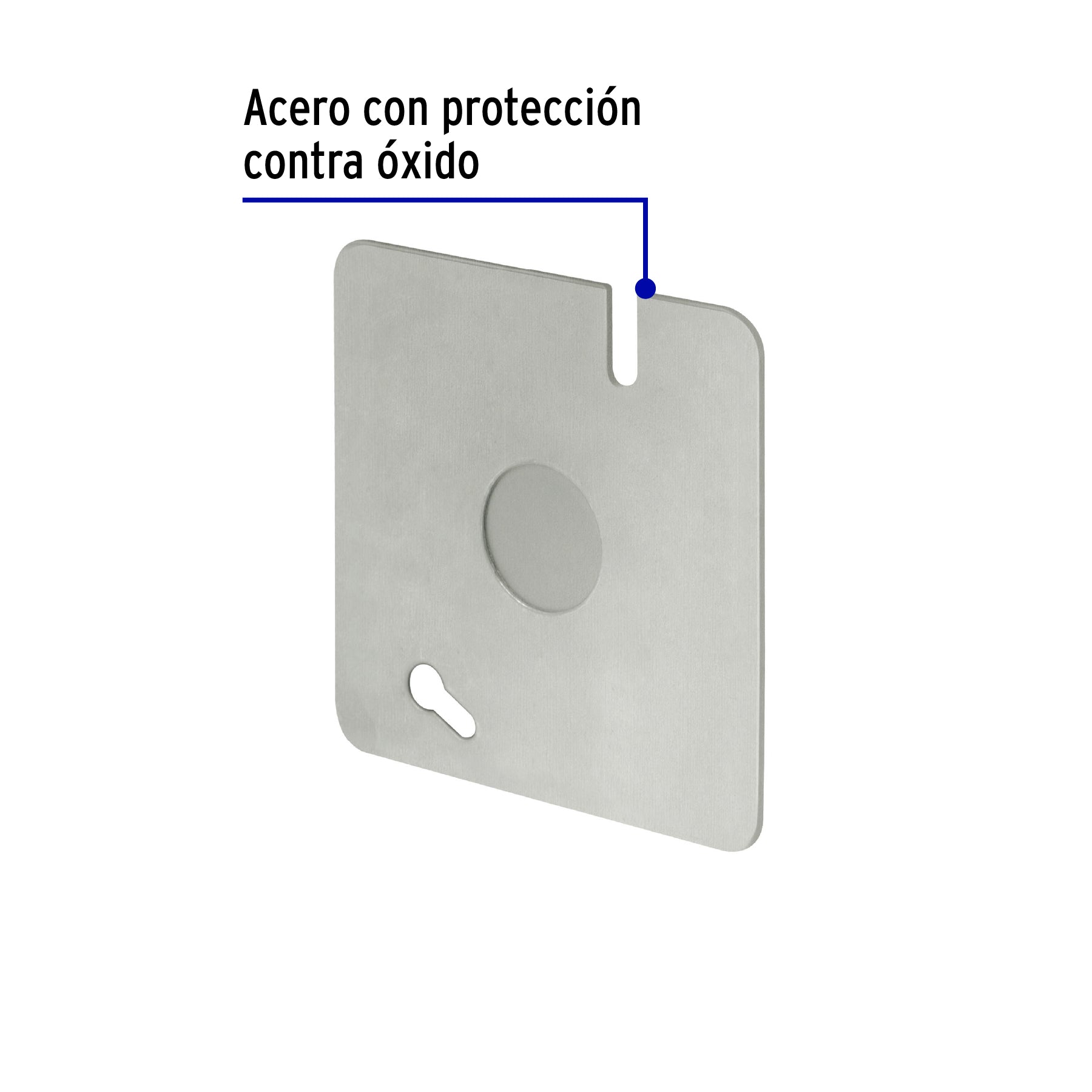 Tapa de 3" x 3" para caja cuadrada económica, VOLTECK