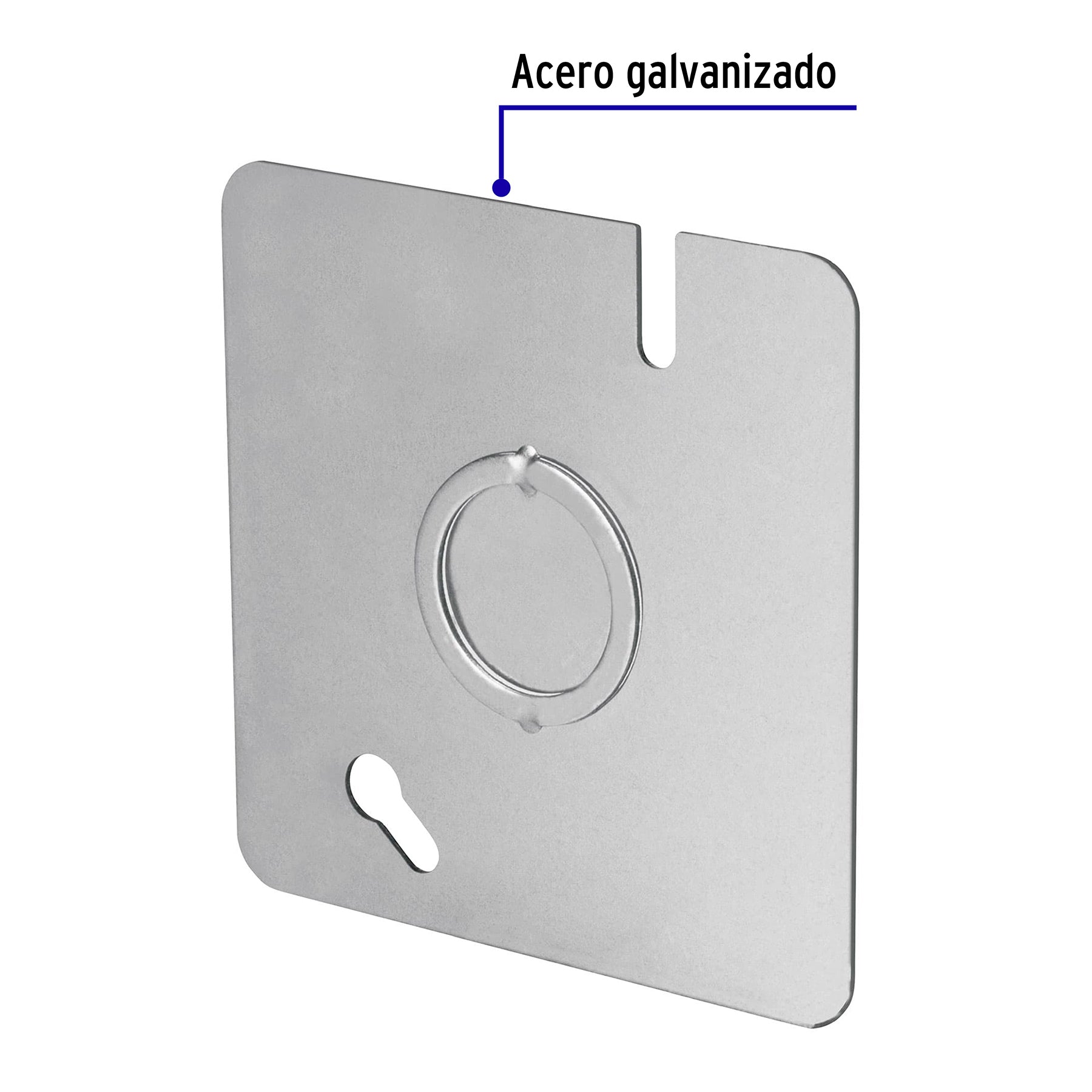Tapa de 3" x 3" para caja cuadrada reforzada, VOLTECK