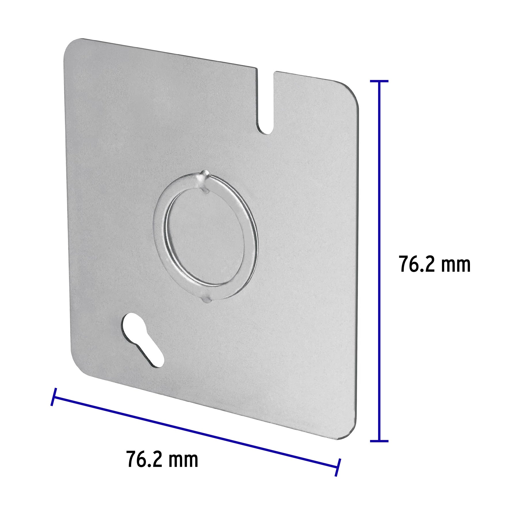 Tapa de 3" x 3" para caja cuadrada reforzada, VOLTECK
