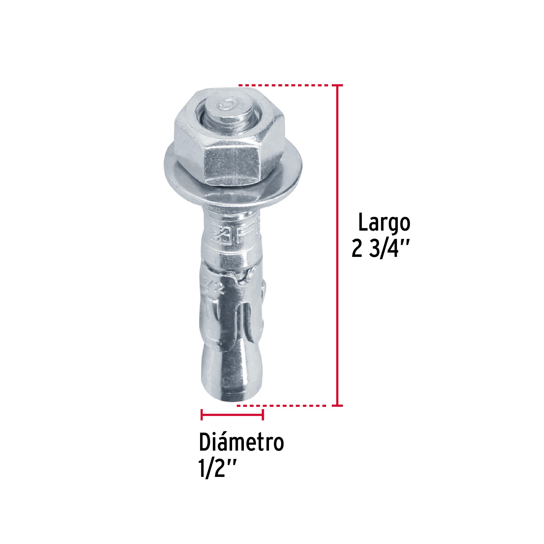 Bolsa con 4 taquetes arpón 1/2" x 2-3/4", FIERO