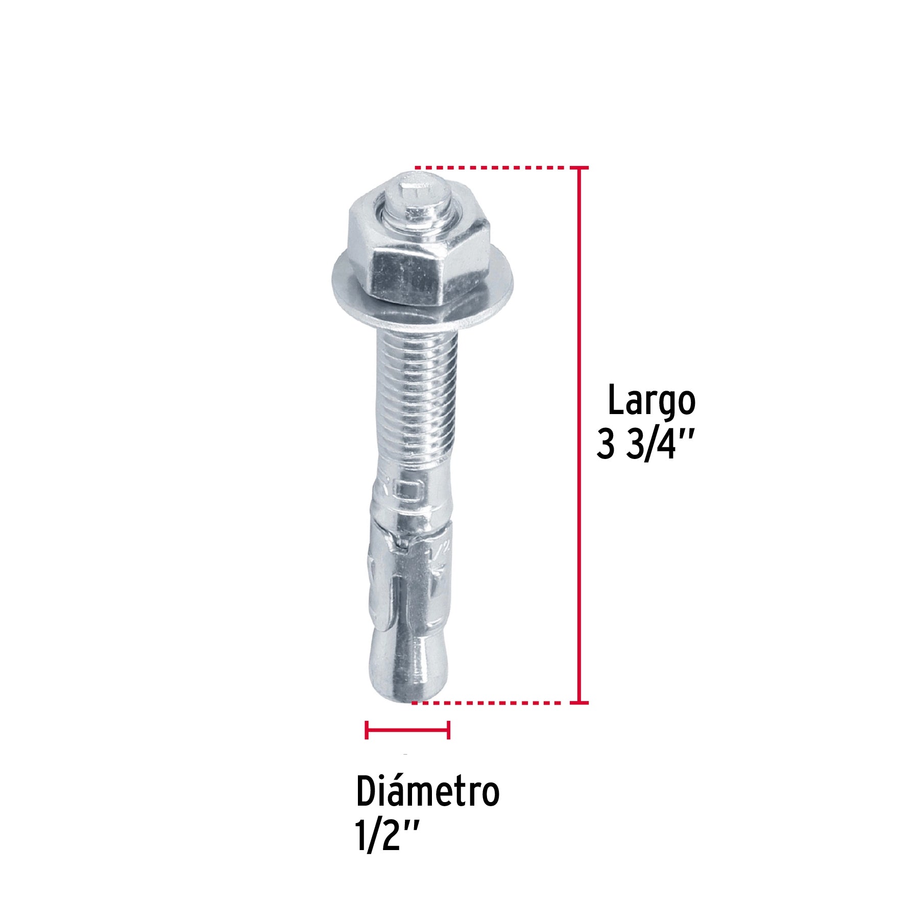 Bolsa con 4 taquetes arpón 1/2" x 3-3/4", FIERO