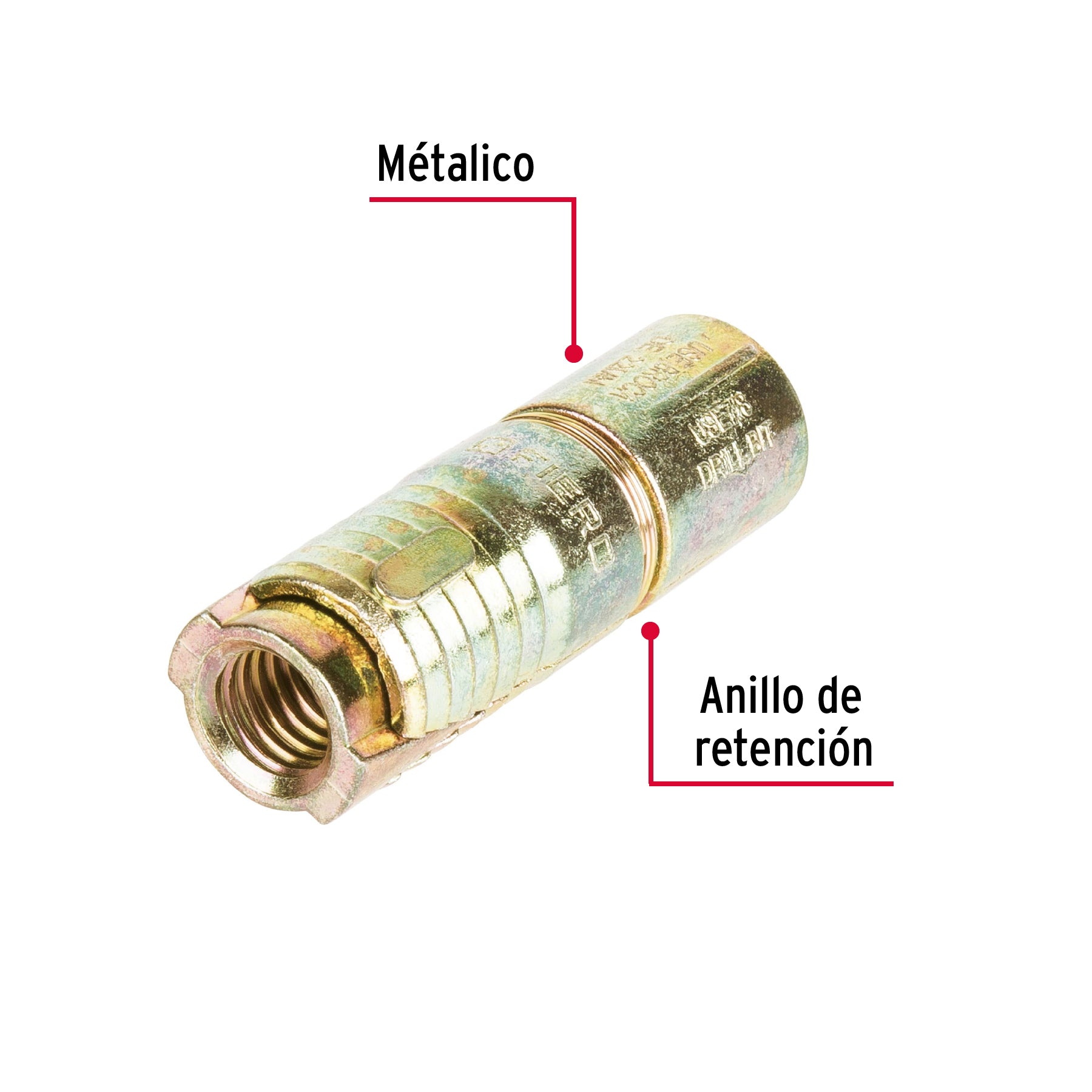 Bolsa con 2 taquetes expansivos de 1/2" sin tornillo, FIERO