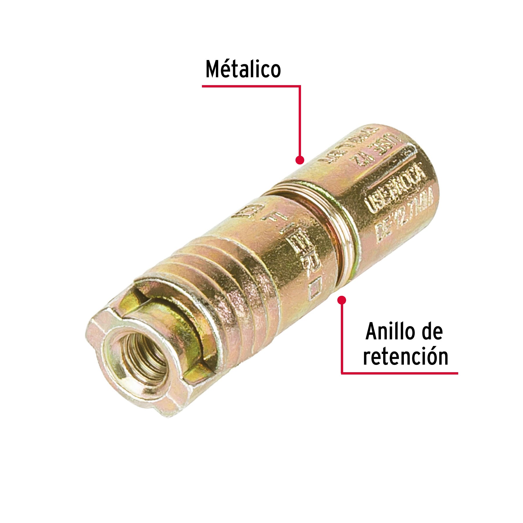 Bolsa con 4 taquetes expansivos de 1/4" sin tornillo, FIERO