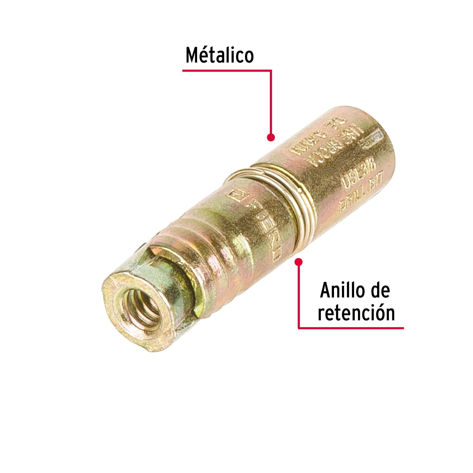 Bolsa con 4 taquetes expansivos de 3/16" sin tornillo, FIERO
