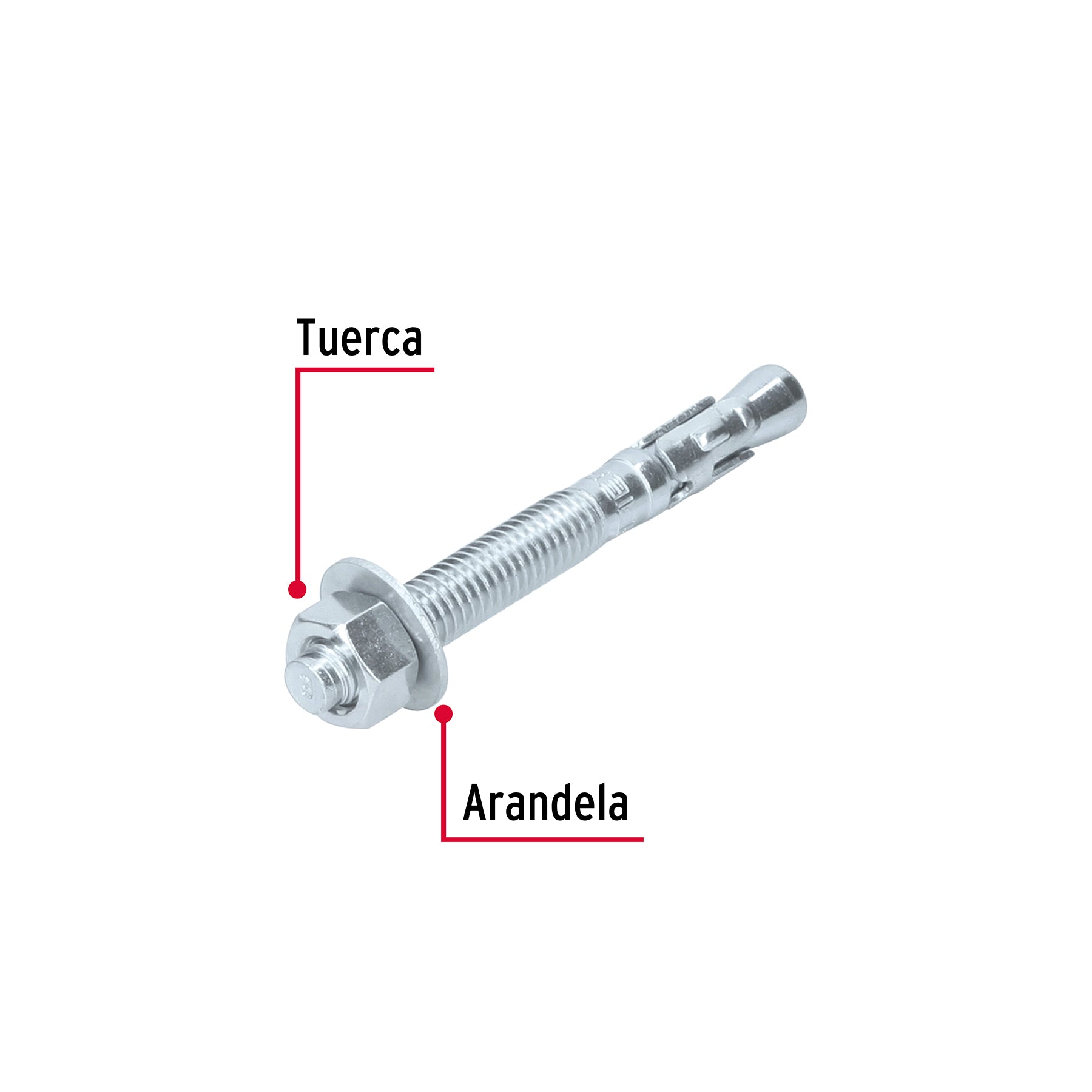 Caja con 50 taquetes arpón de 3/8" x 3-1/2", FIERO