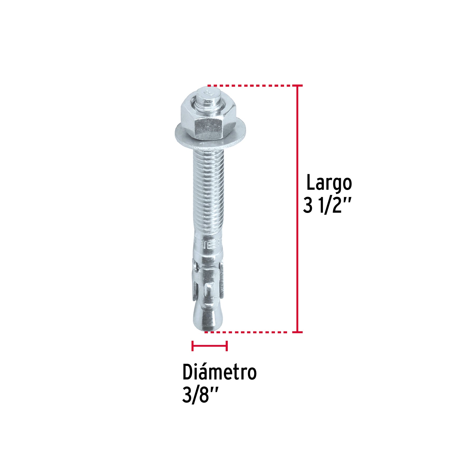 Bolsa con 6 taquetes arpón 3/8" x 3-1/2", FIERO