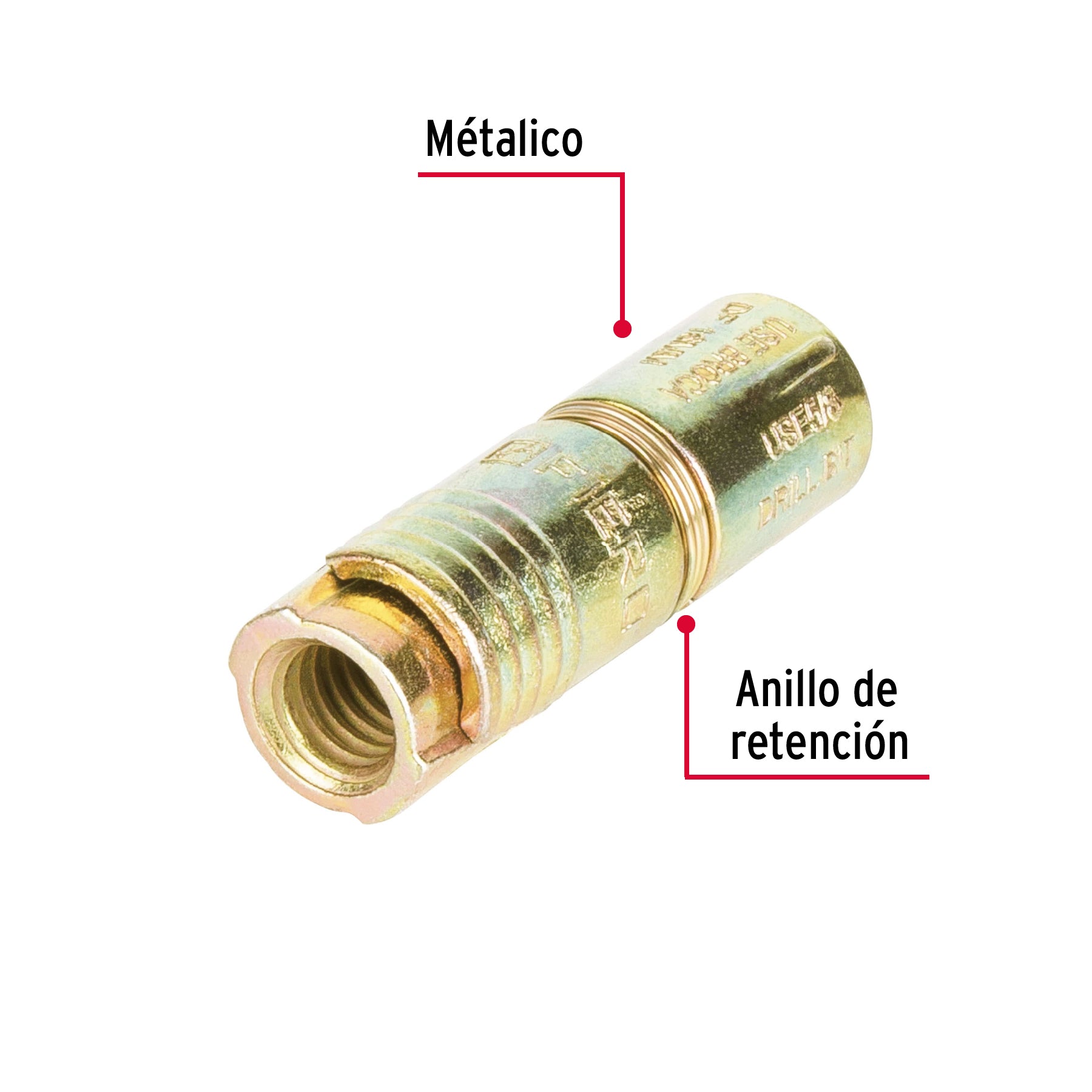 Caja con 50 taquetes expansivos de 3/8" sin tornillo, FIERO