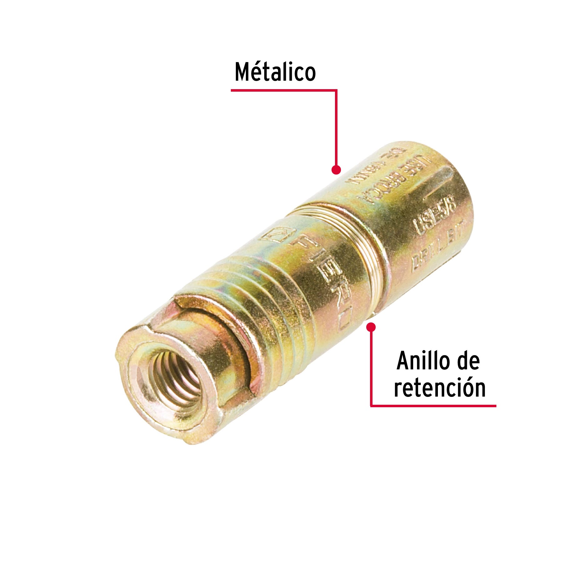 Caja con 50 taquetes expansivos de 5/16" sin tornillo, FIERO
