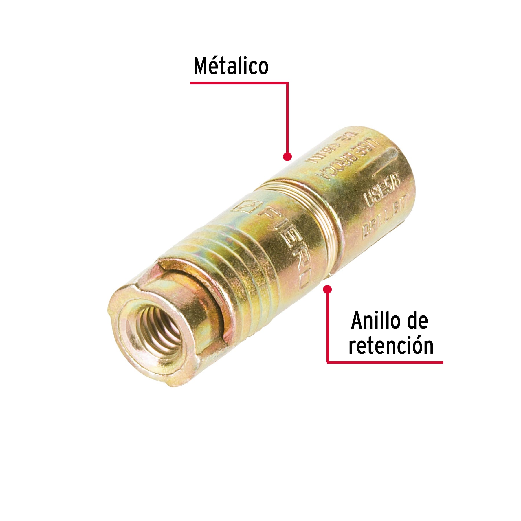 Bolsa con 4 taquetes expansivos de 5/16" sin tornillo, FIERO