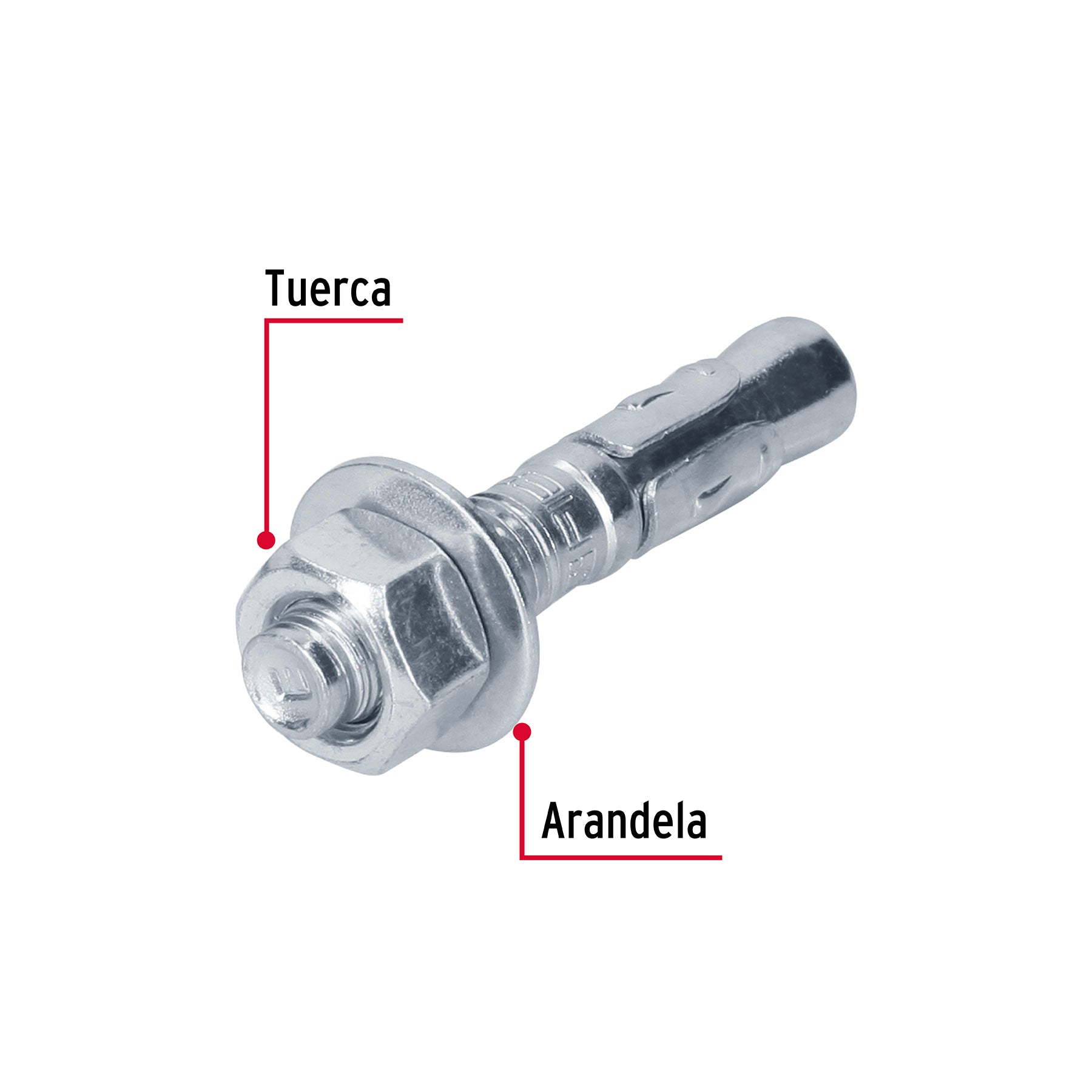 Caja con 25 taquetes arpón de 5/8" x 3-1/2", FIERO