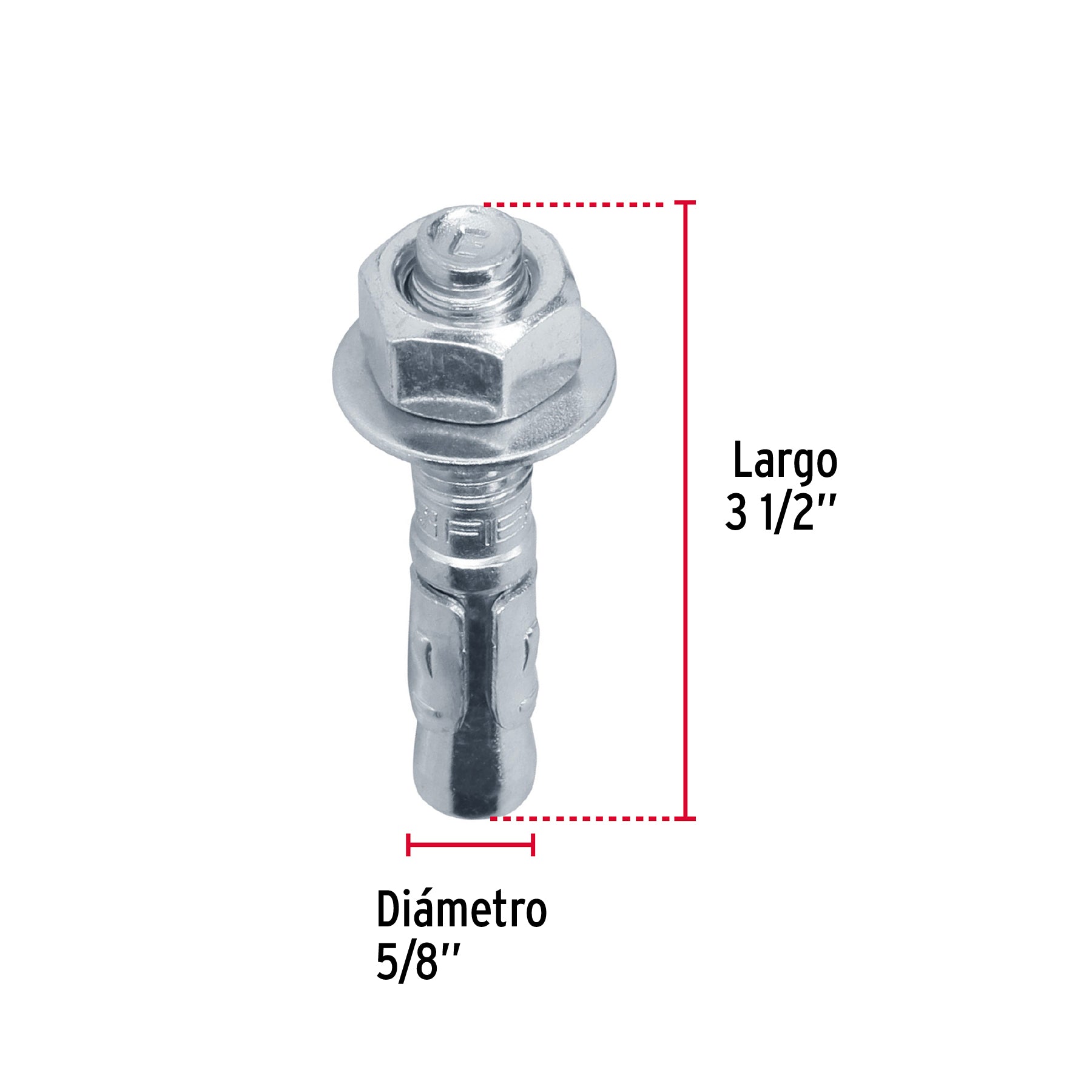 Bolsa con 2 taquetes arpón 5/8" x 3-1/2", FIERO