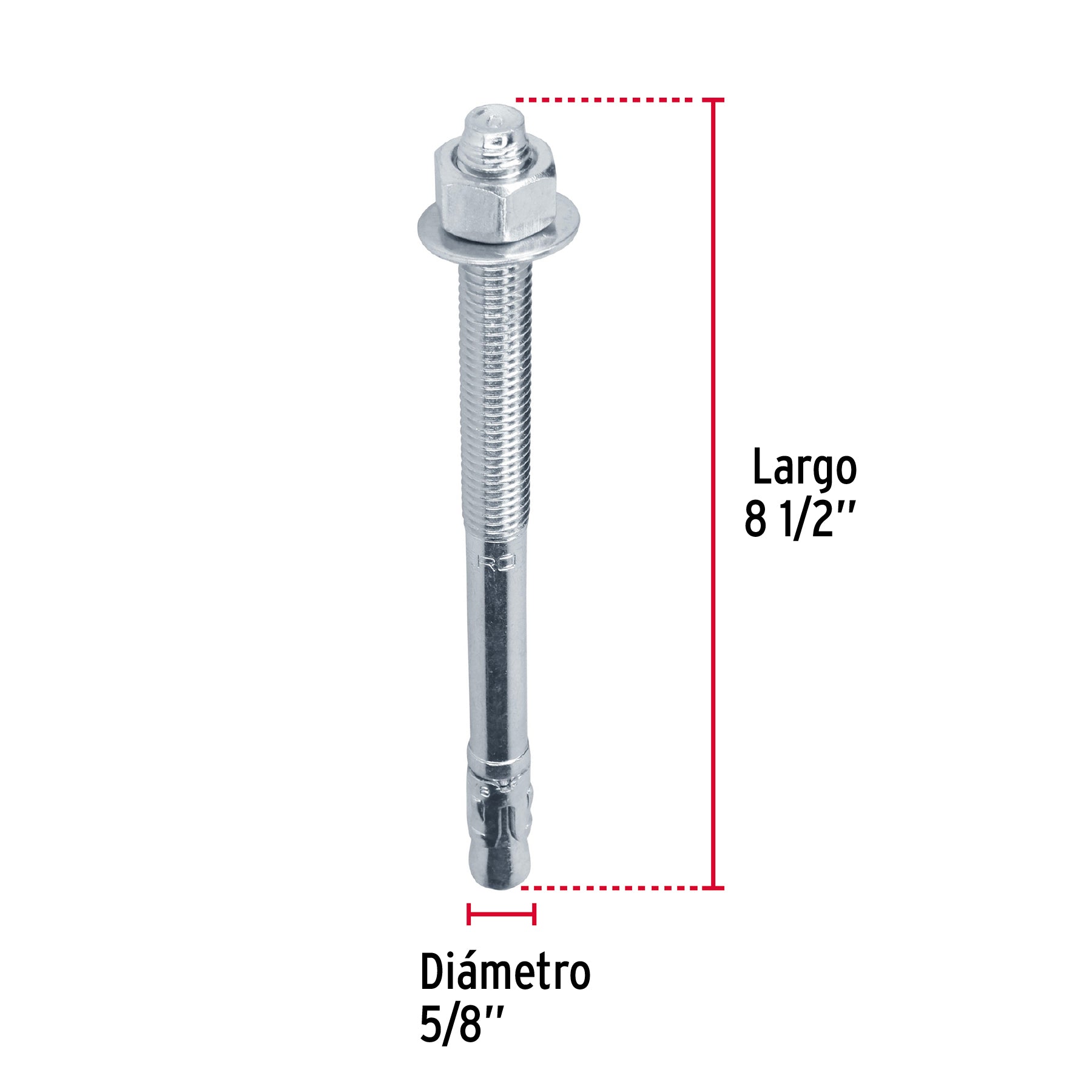 Bolsa con 2 taquetes arpón 5/8" x 8-1/2", FIERO