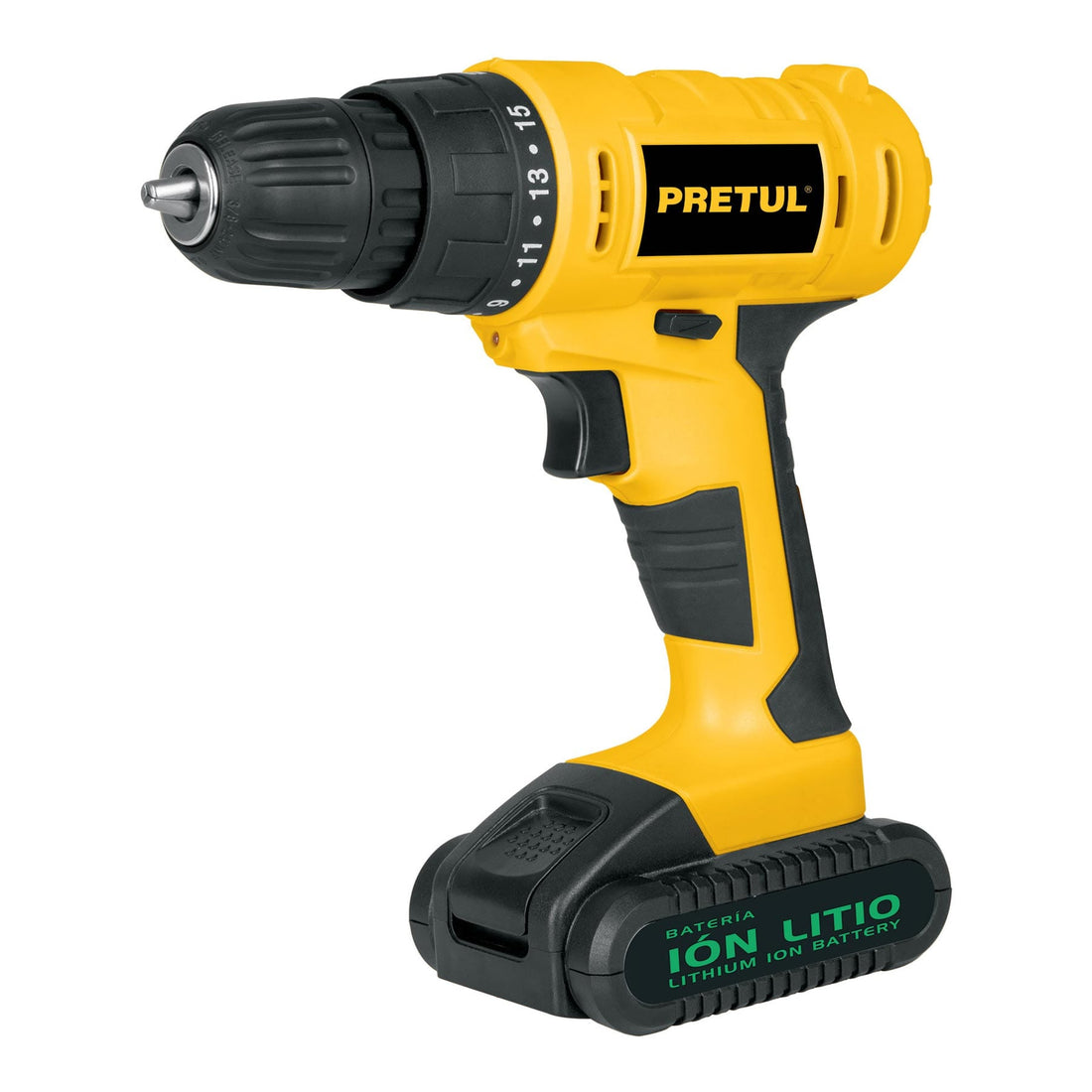 Taladro 3/8", 20V, 1 batería 1.3Ah, PRETUL