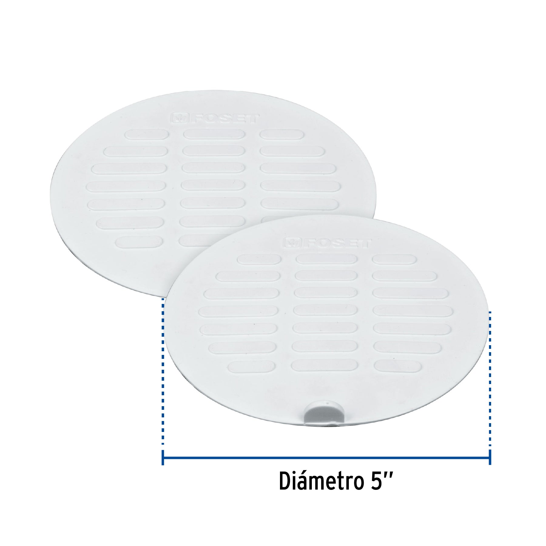 Juego 2 tapas para coladera de 5", FOSET