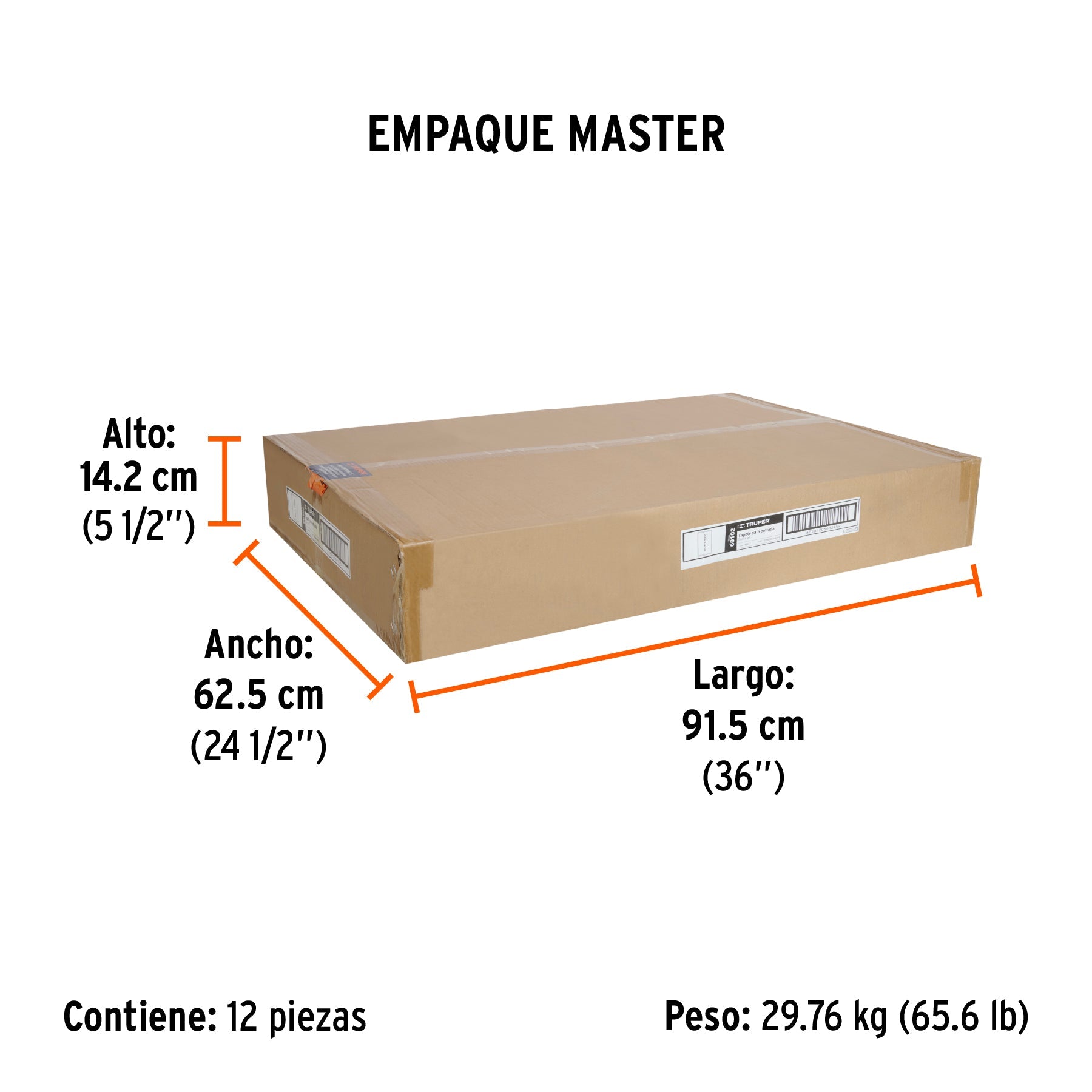 Tapete para entrada, TRUPER - Empaque