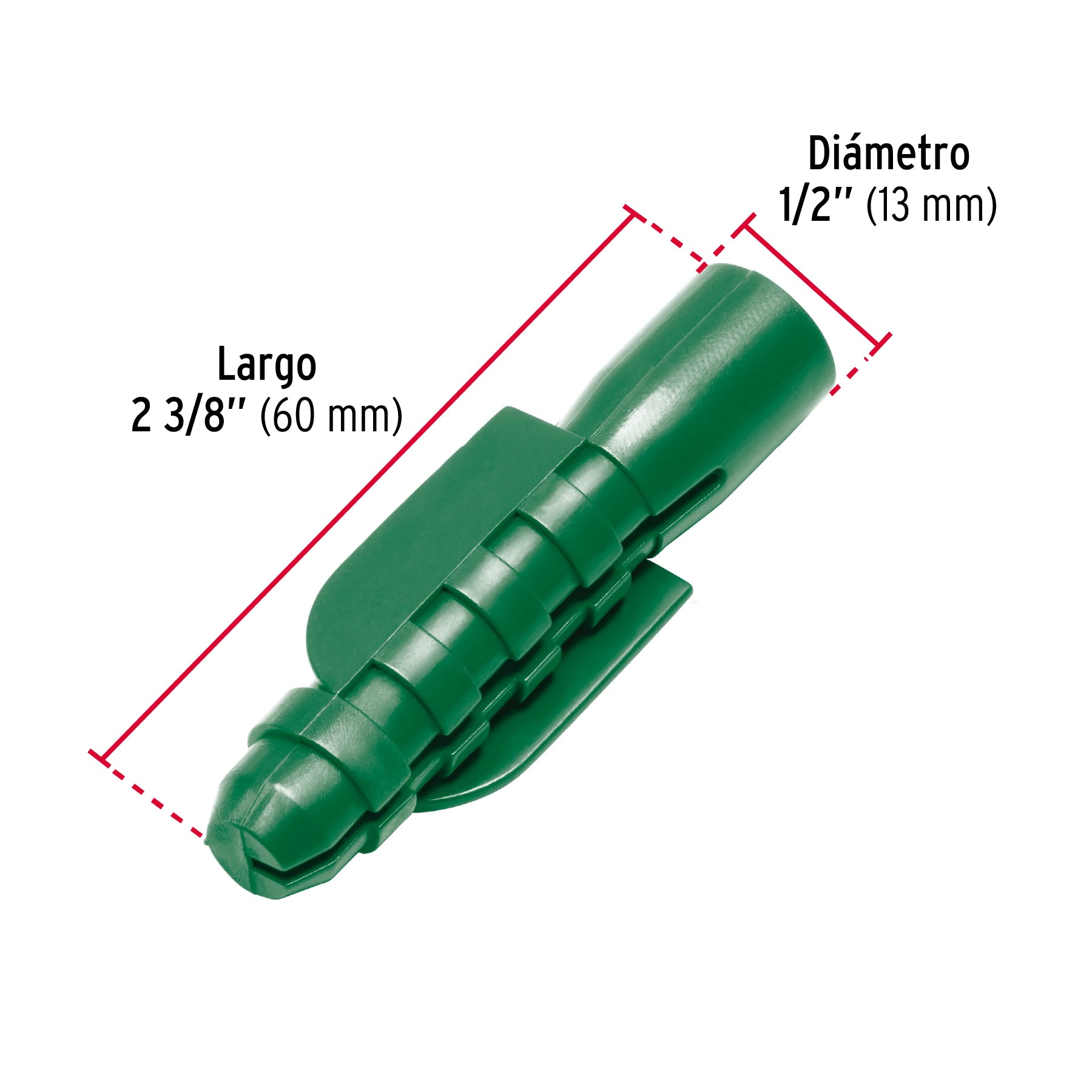 Bolsa con 20 taquetes de plástico 1/2", FIERO