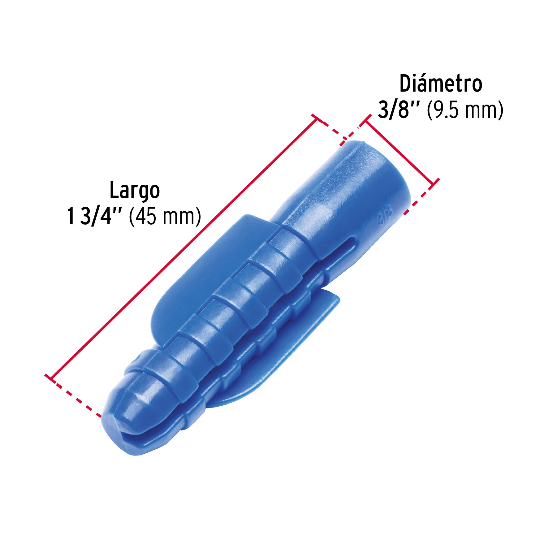 Bolsa con 20 taquetes de plástico 3/8", FIERO