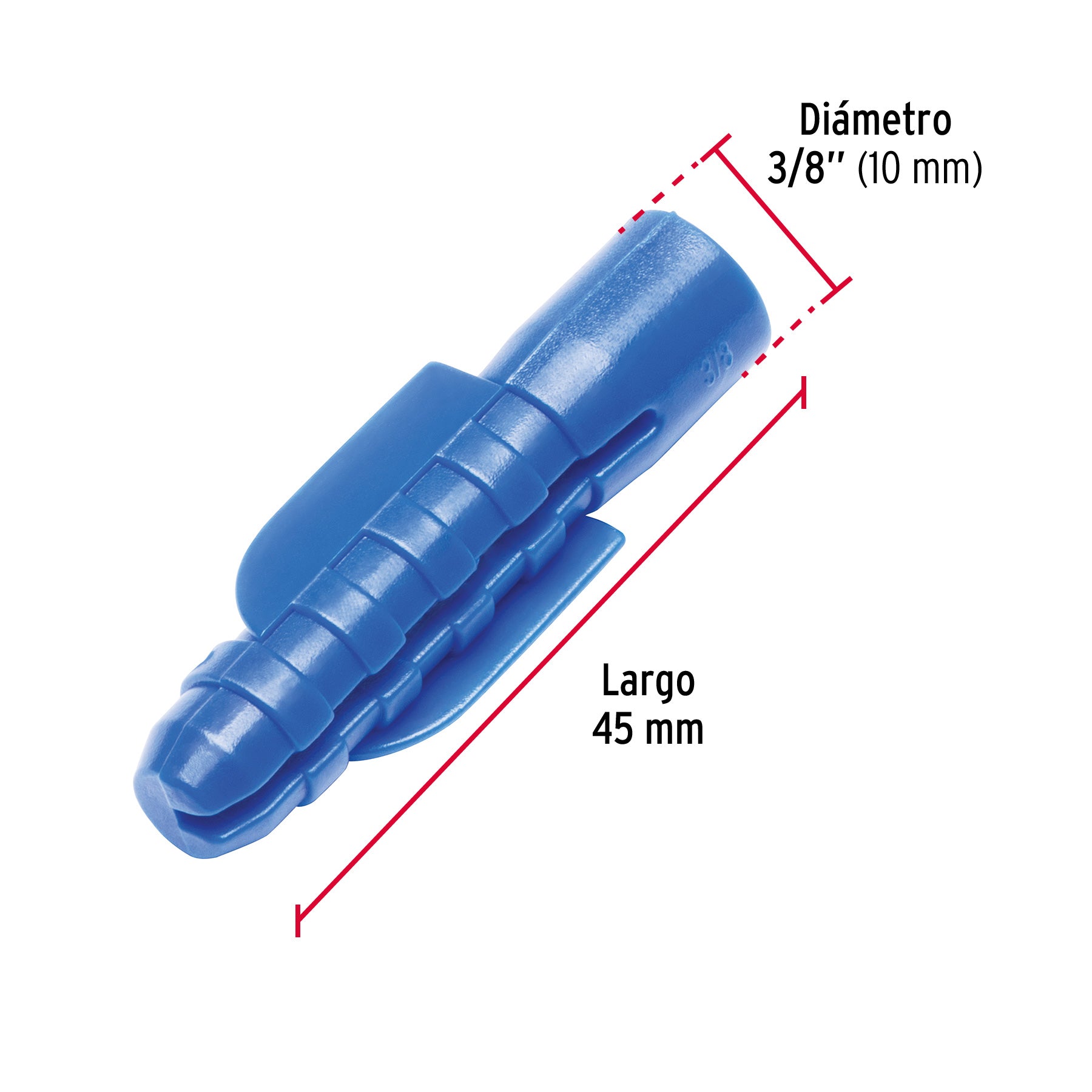 Bolsa con 50 taquetes de plástico 3/8", FIERO