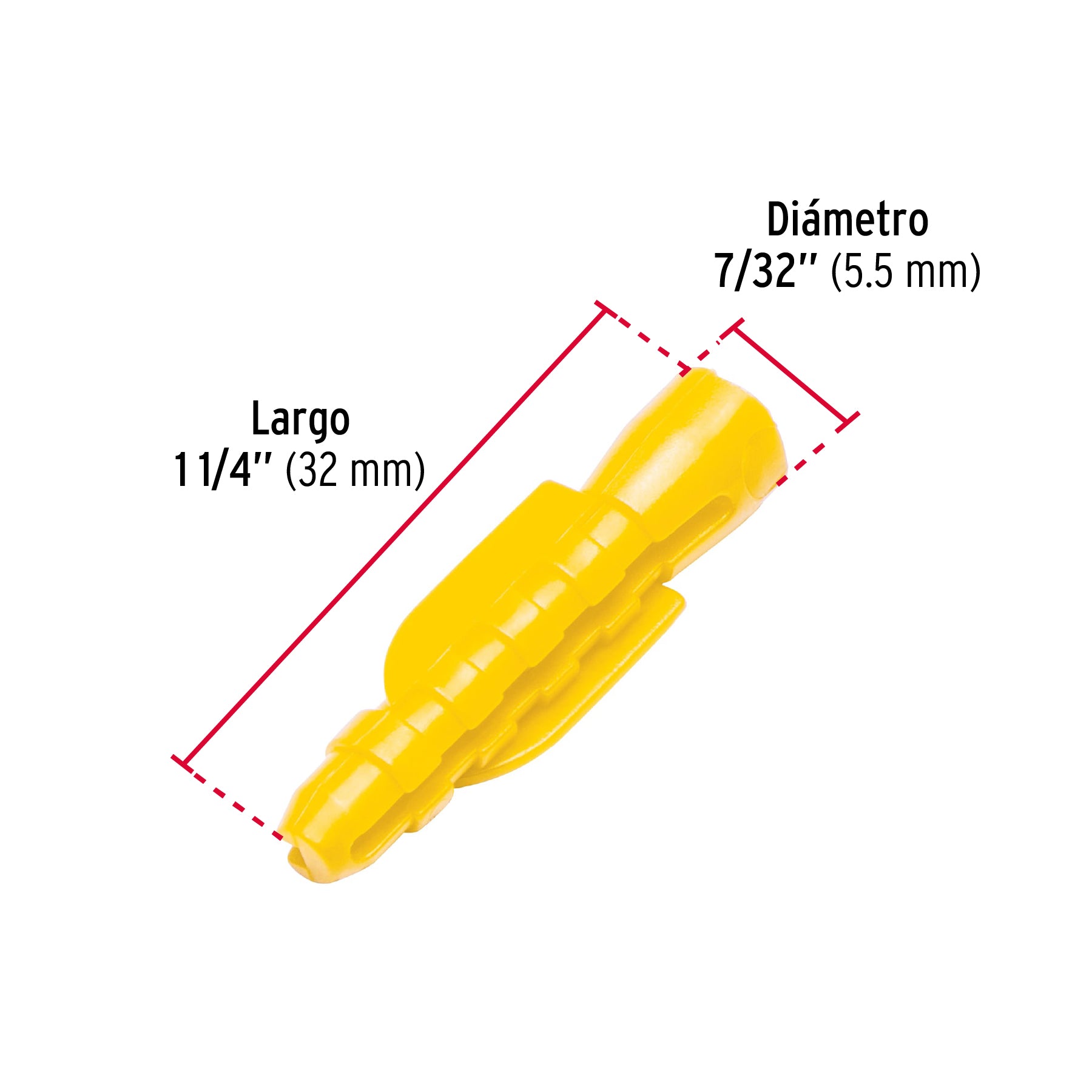 Bolsa con 20 taquetes de plástico 7/32", FIERO