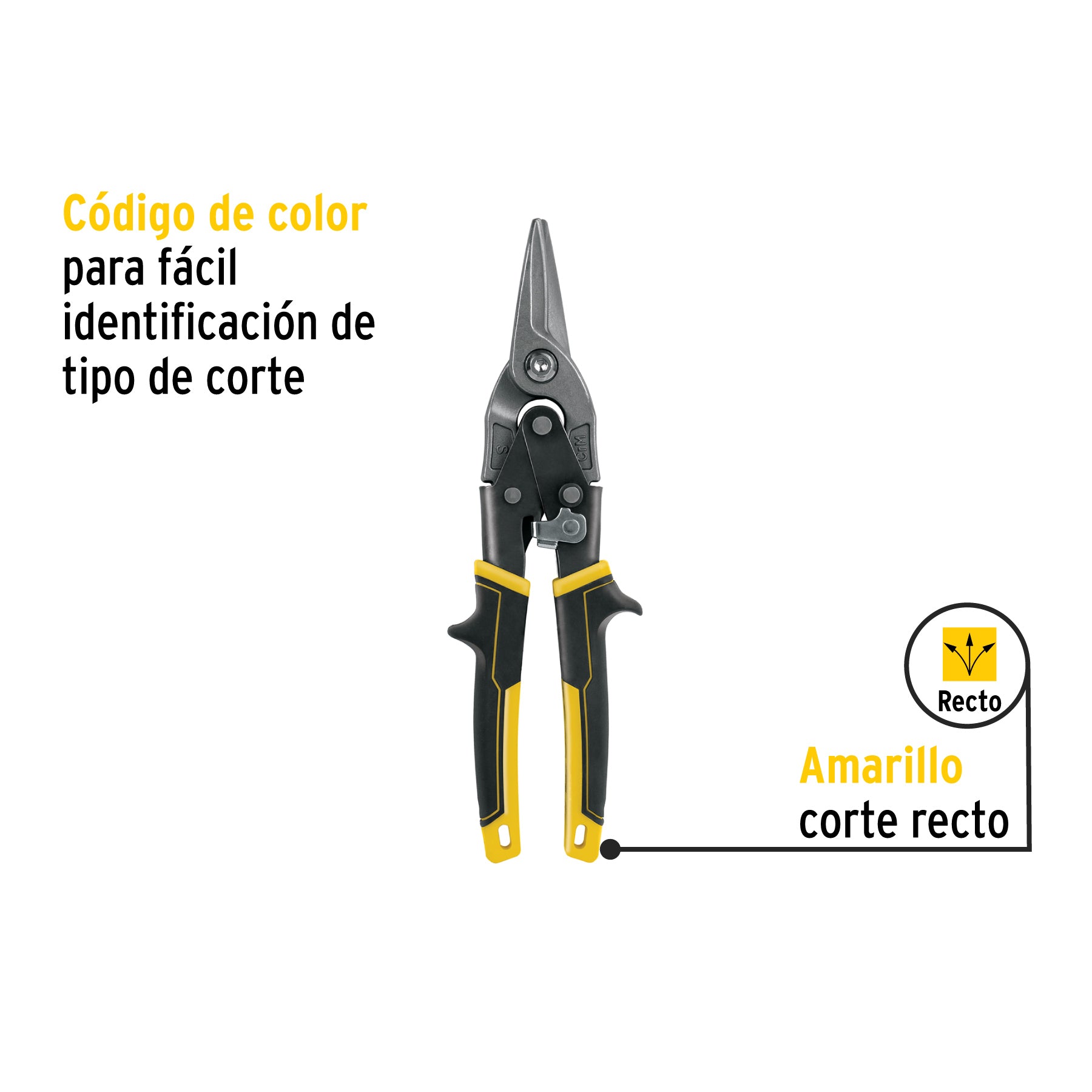 Tijera de aviación 10" corte recto, TRUPER