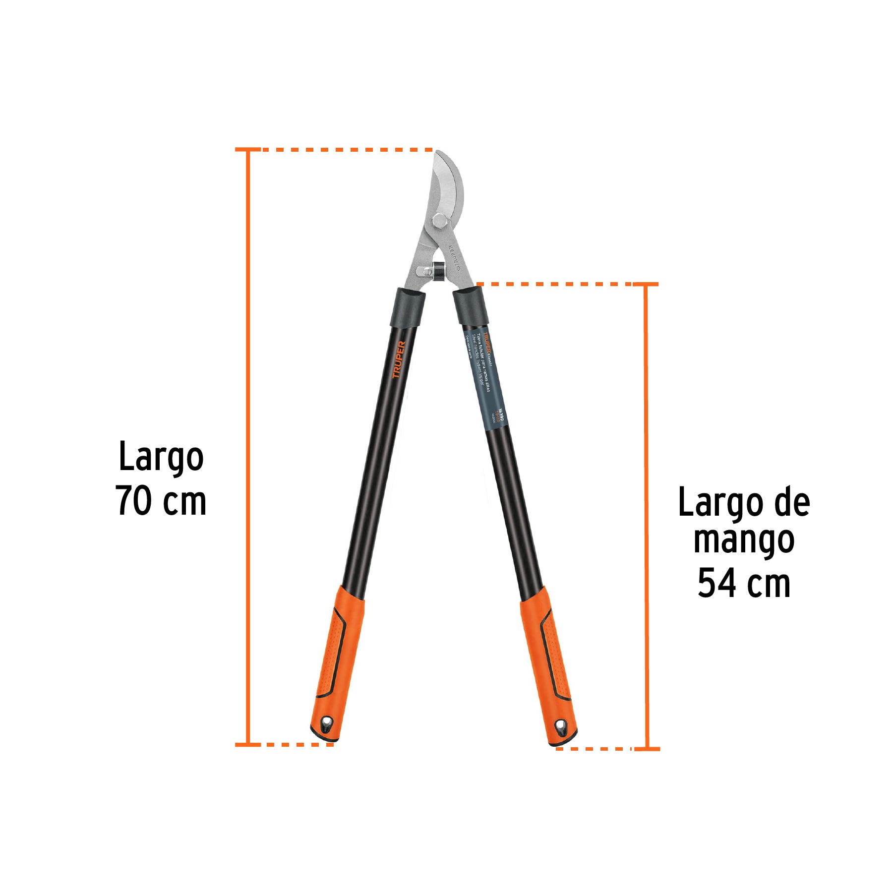 Tijera para ramas 70 cm, Classic, mangos tubulares, TRUPER