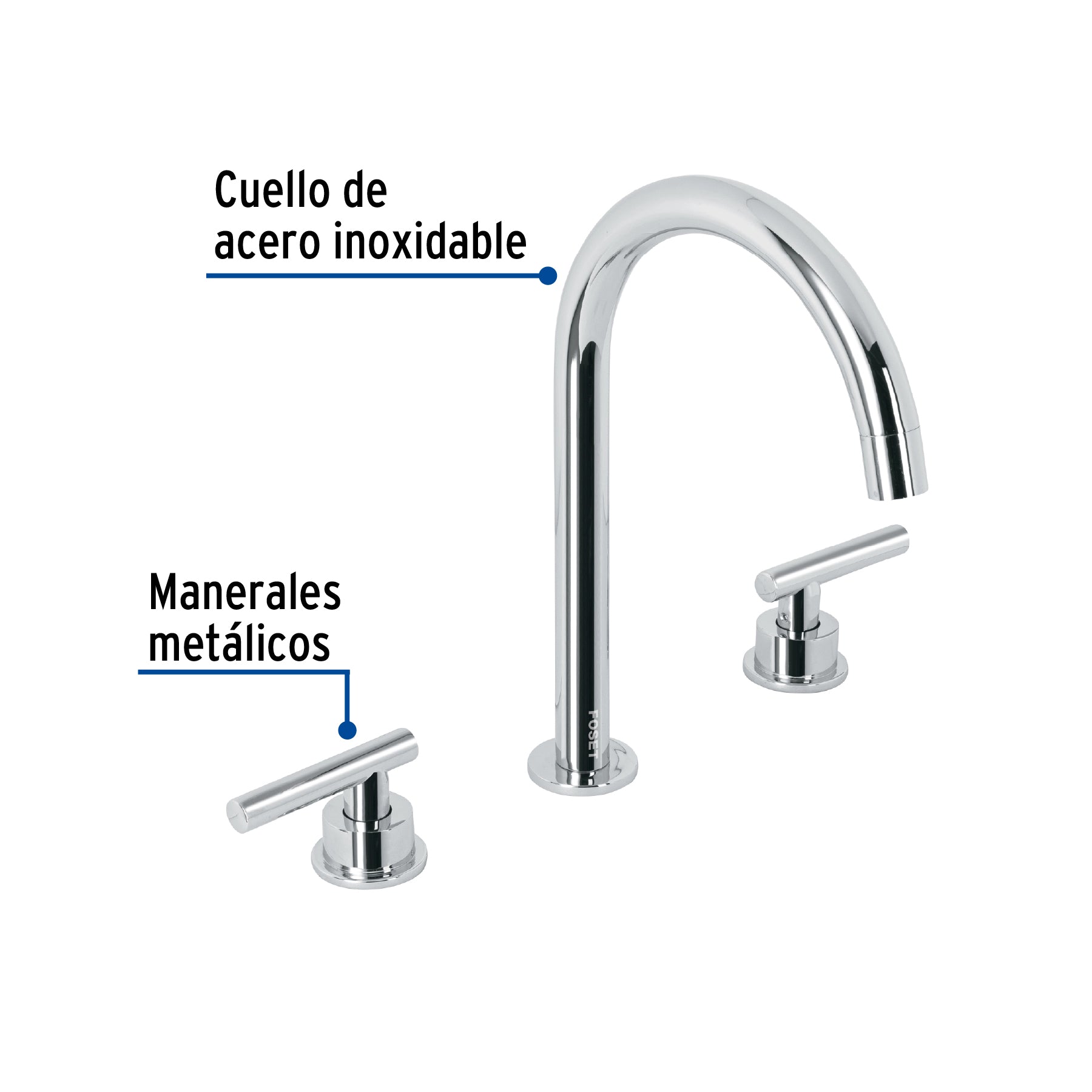 Mezcladora p/lavabo,taladros separados,palanca, cromo, TÚBIG