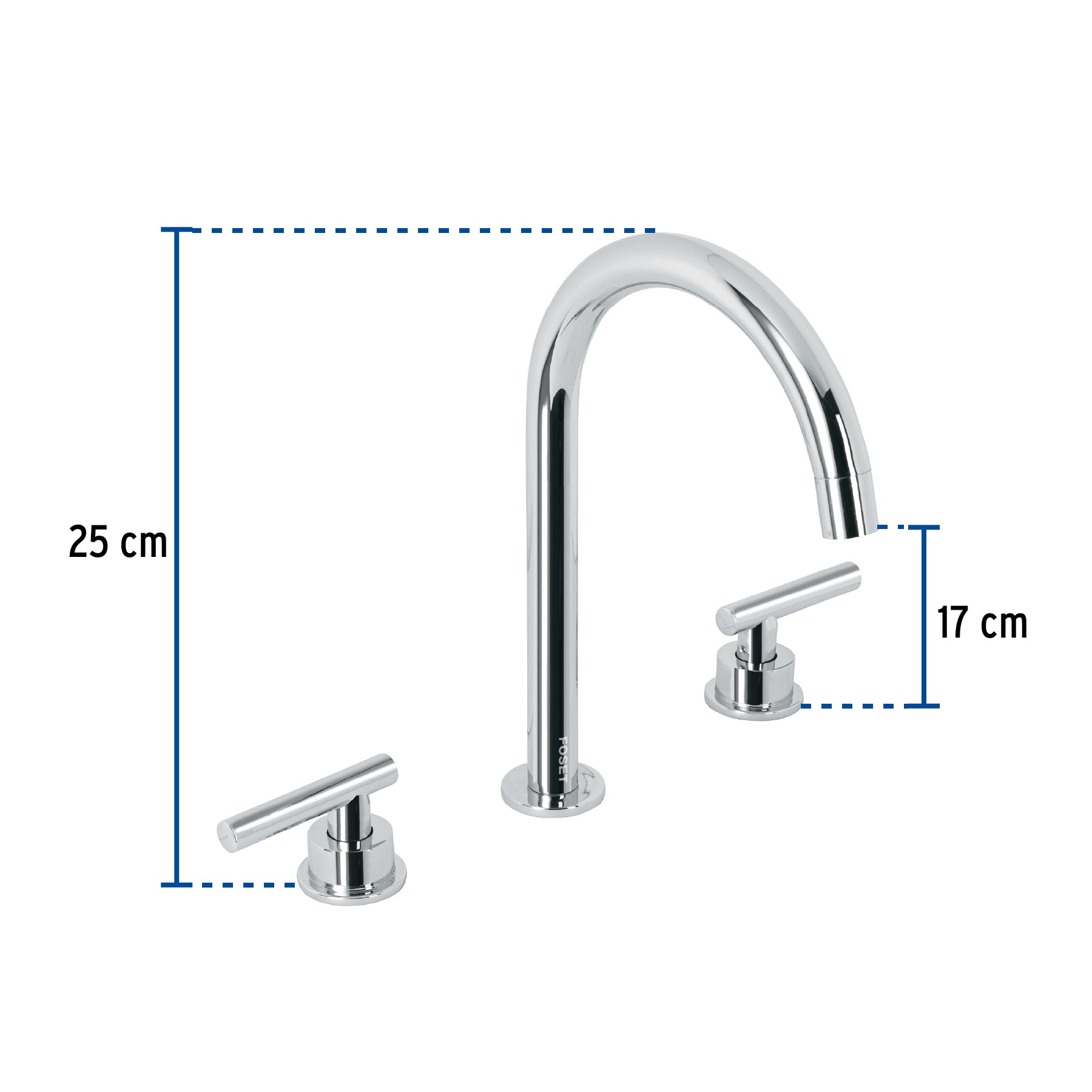 Mezcladora p/lavabo,taladros separados,palanca, cromo, TÚBIG