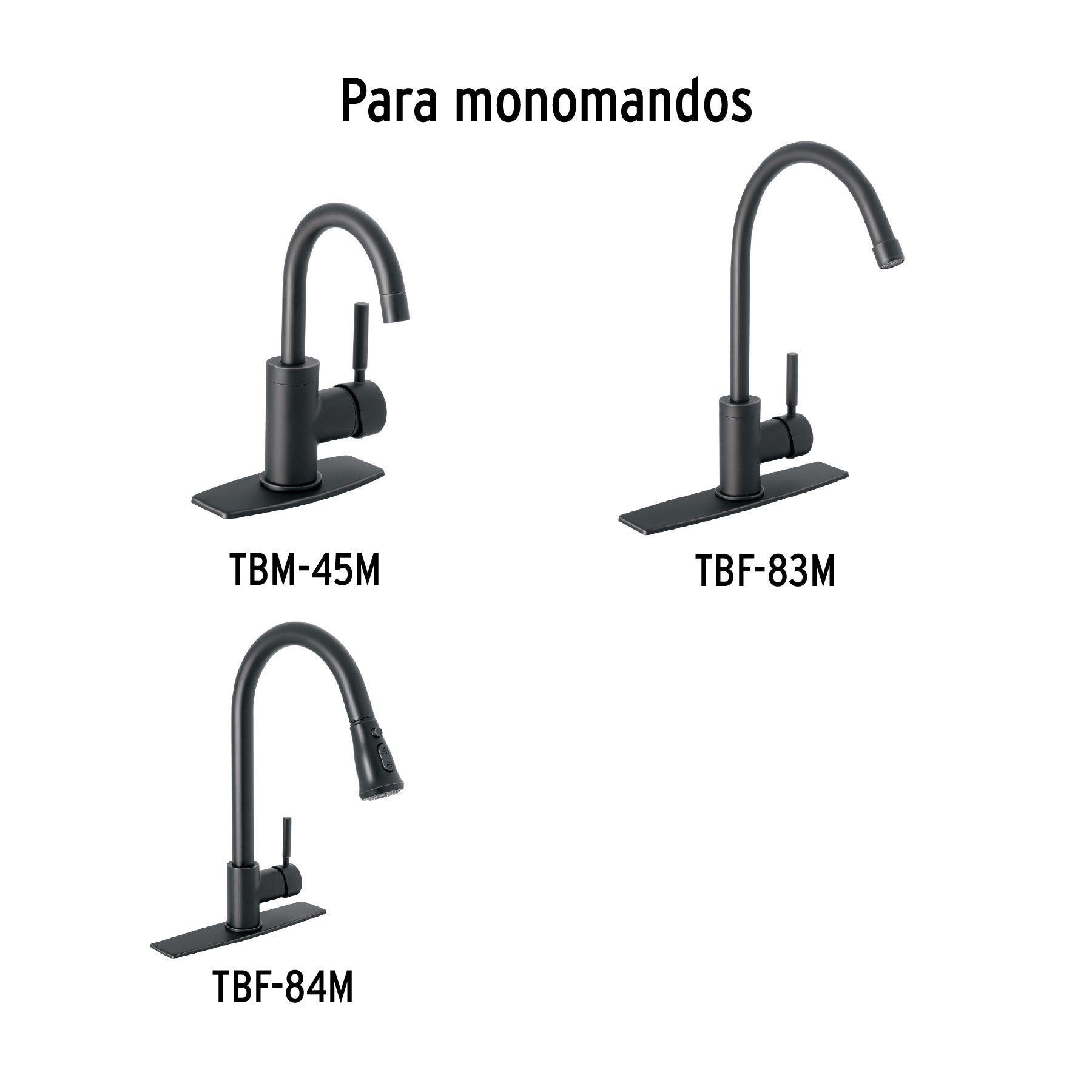 Maneral repuesto para monomando, negro, FOSET