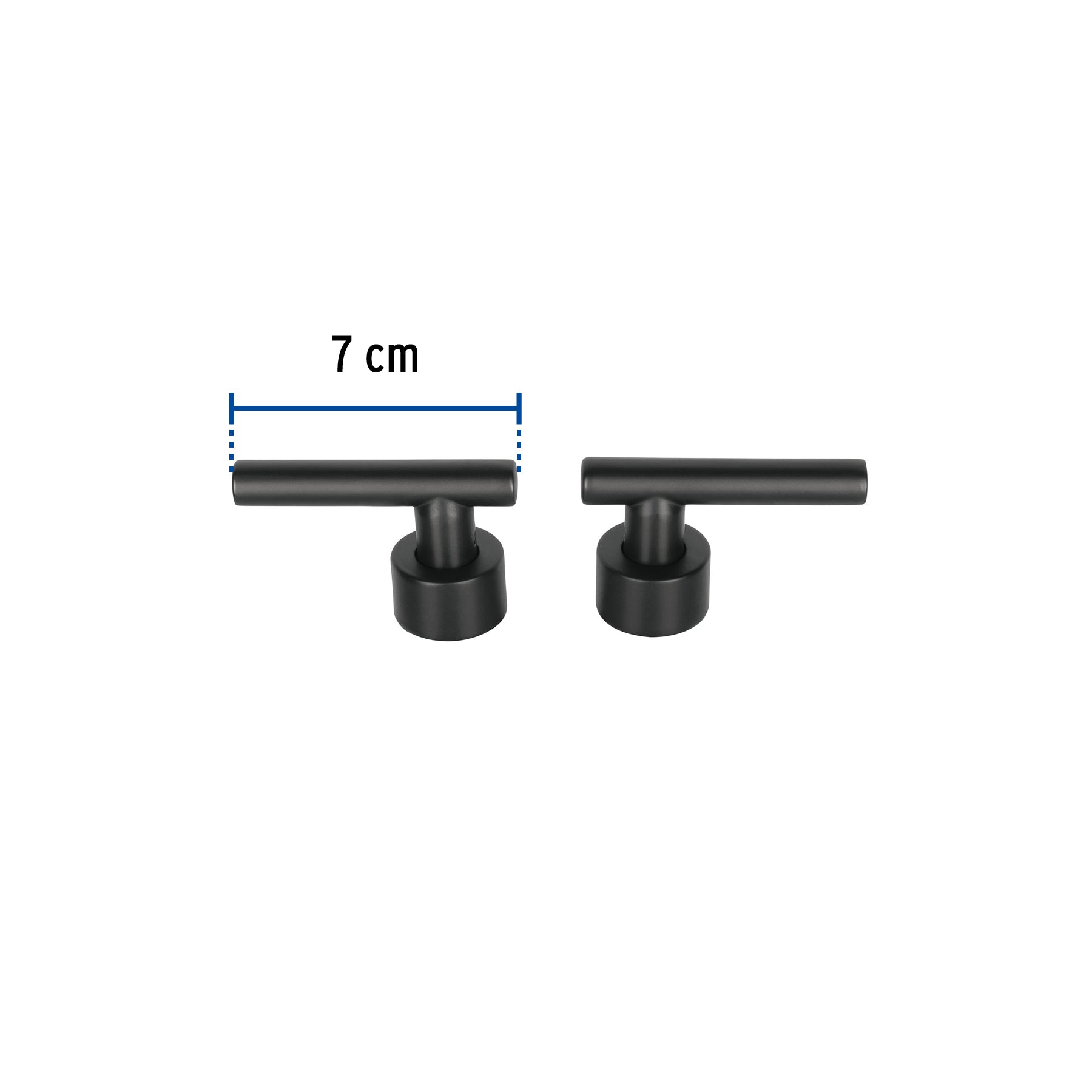 Juego de 2 manerales para mezcladora, palanca, negro, TÚBIG