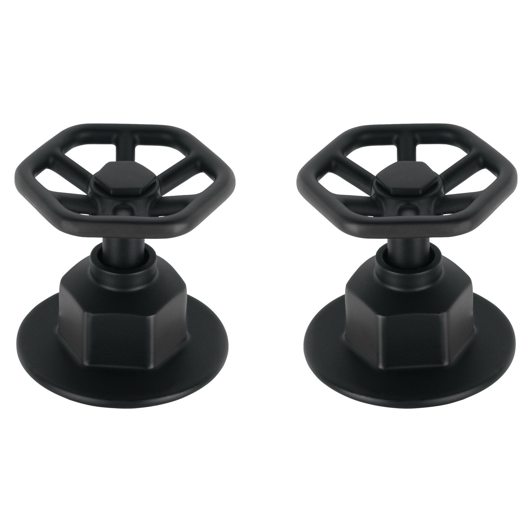 Juego de 2 manerales para regadera, volante, negro, TÚBIG