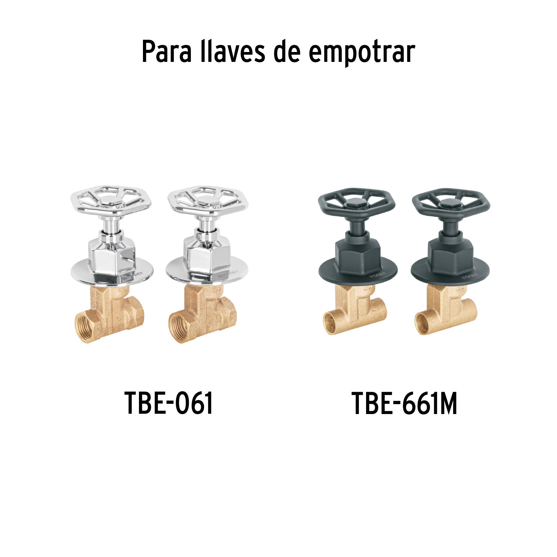 Juego de 2 manerales para regadera, volante, cromo, TÚBIG