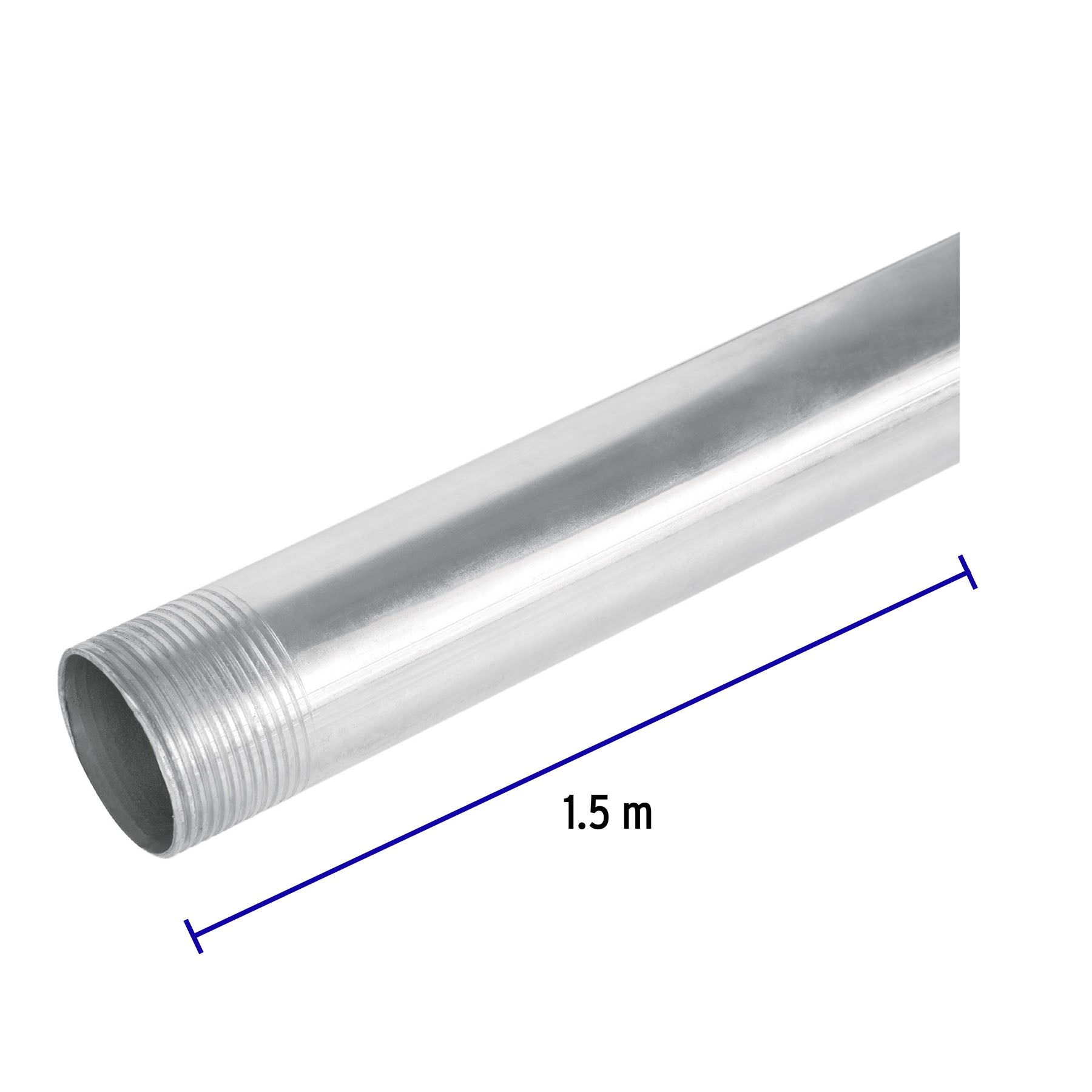 Tubo Conduit 1 1/4" para mufa, pared gruesa (0.9 mm), 1.5 m