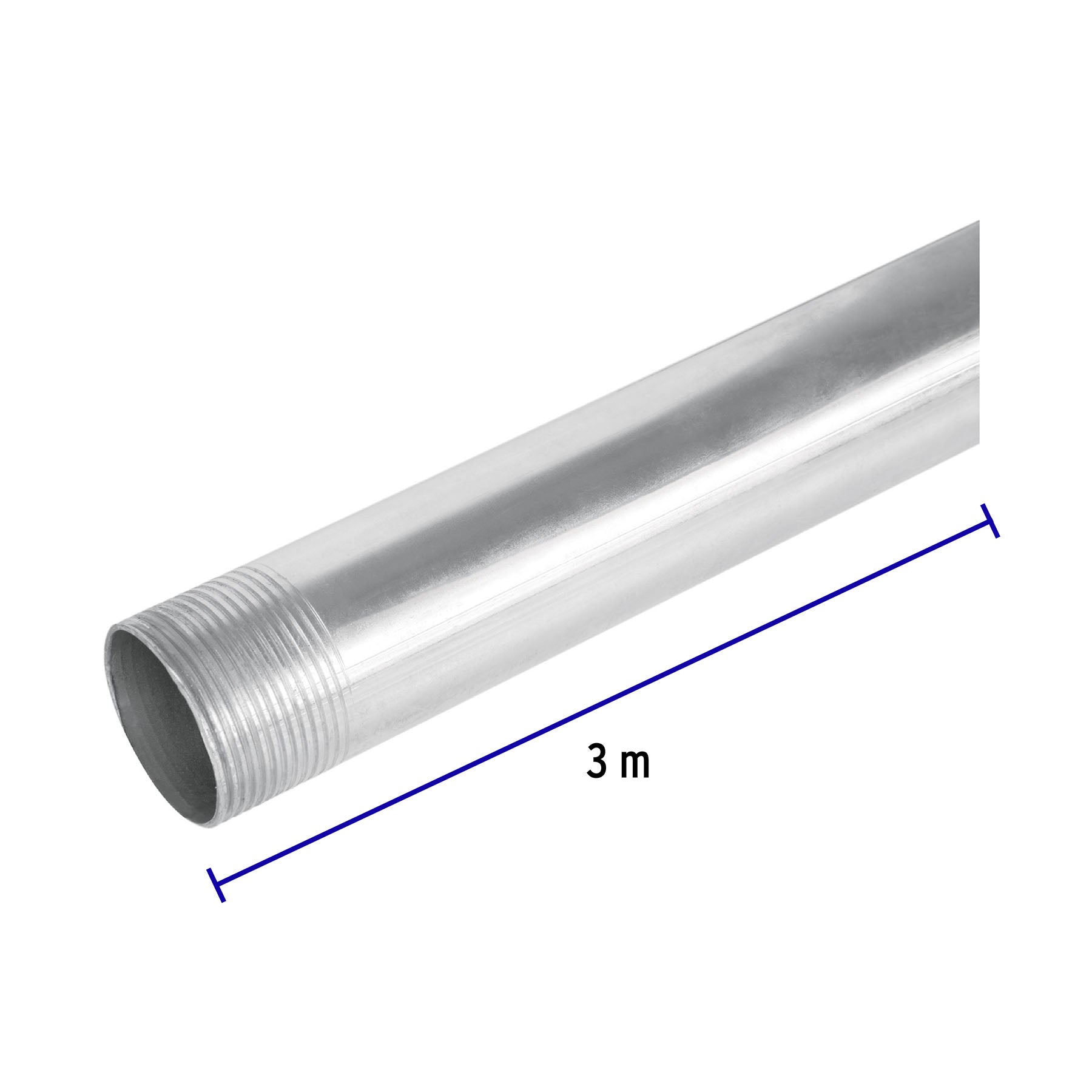 Tubo Conduit 1 1/4" para mufa, pared gruesa (0.9 mm), 3 m