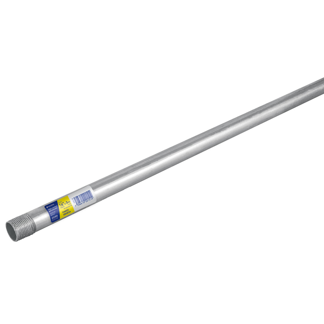 Tubo Conduit 1/2" pared gruesa (1.6 mm), et. amarilla, 3 m
