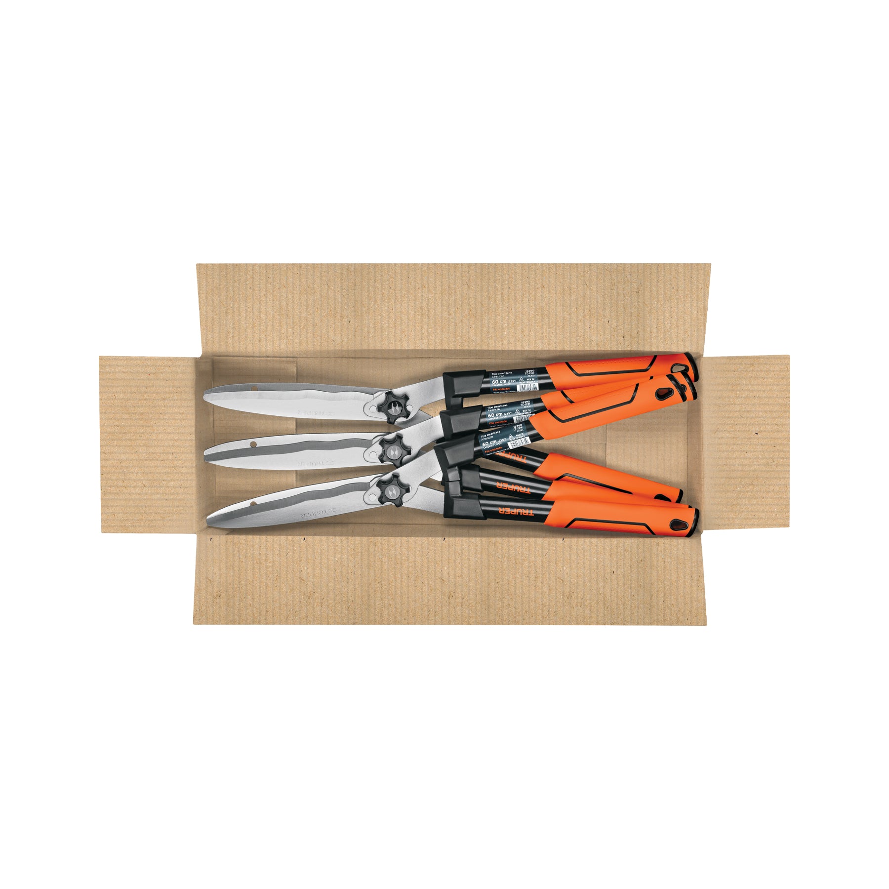 Tijera poda 60 cm filo ondulado mango ovalado acero c/grip