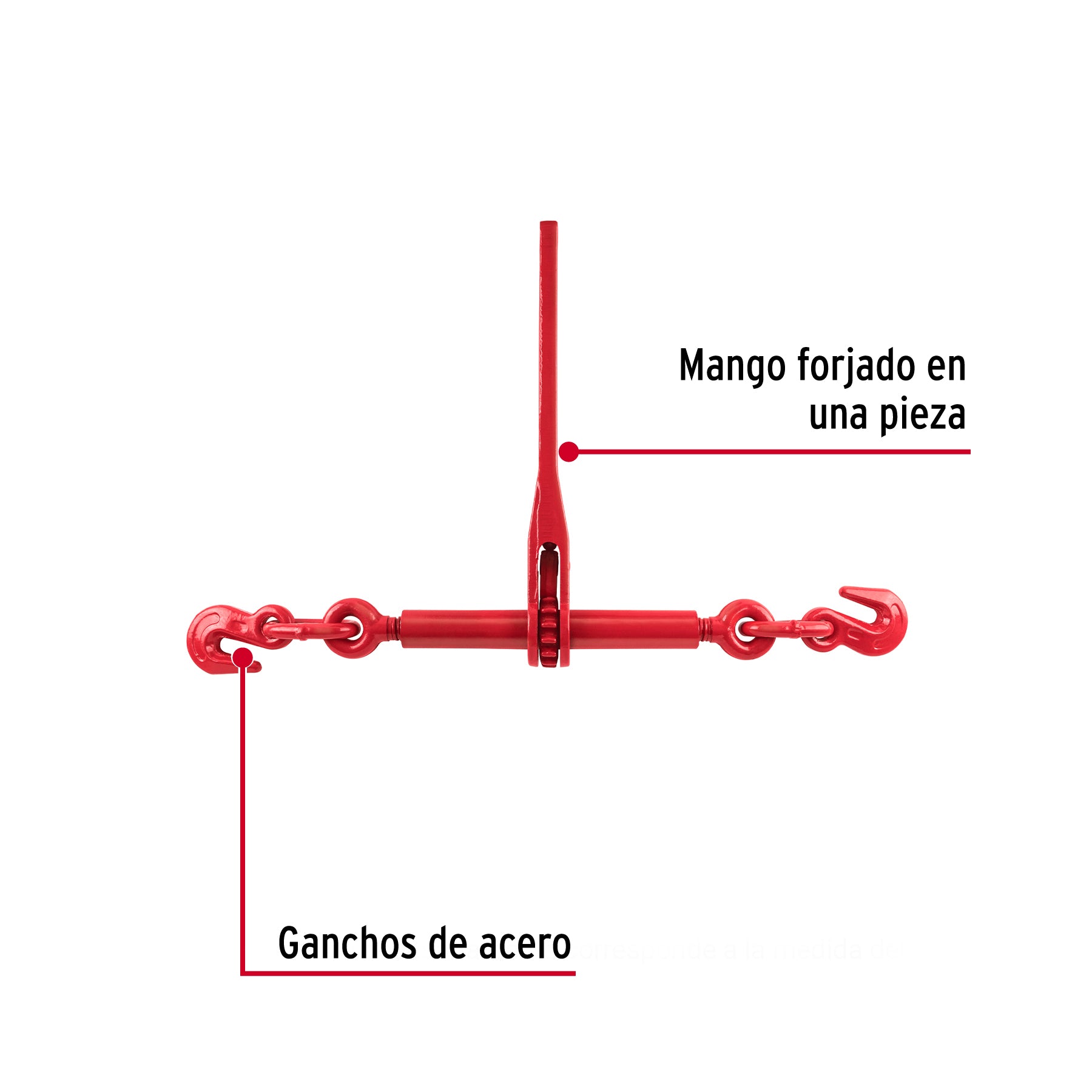 Tensor de cadena con matraca, 1/4" - 5/16", FIERO