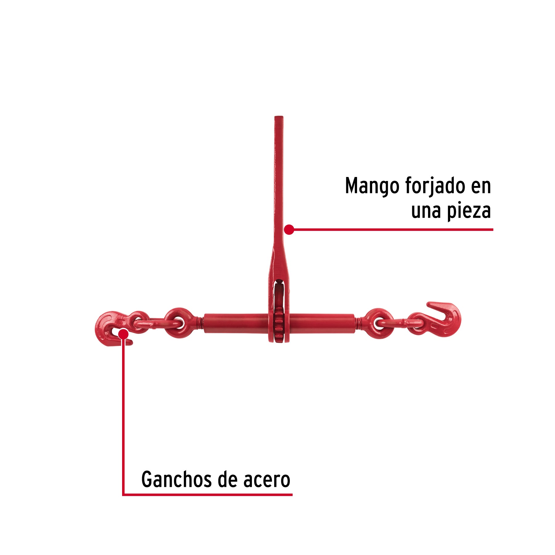 Tensor de cadena con matraca, 5/16" - 3/8", FIERO